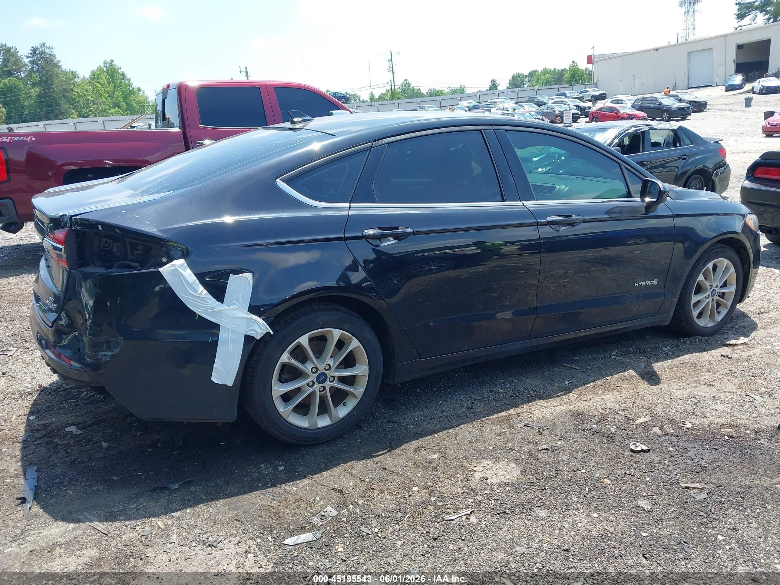 2019 Ford Fusion Hybrid Se Black vin: 3FA6P0LUXKR234417