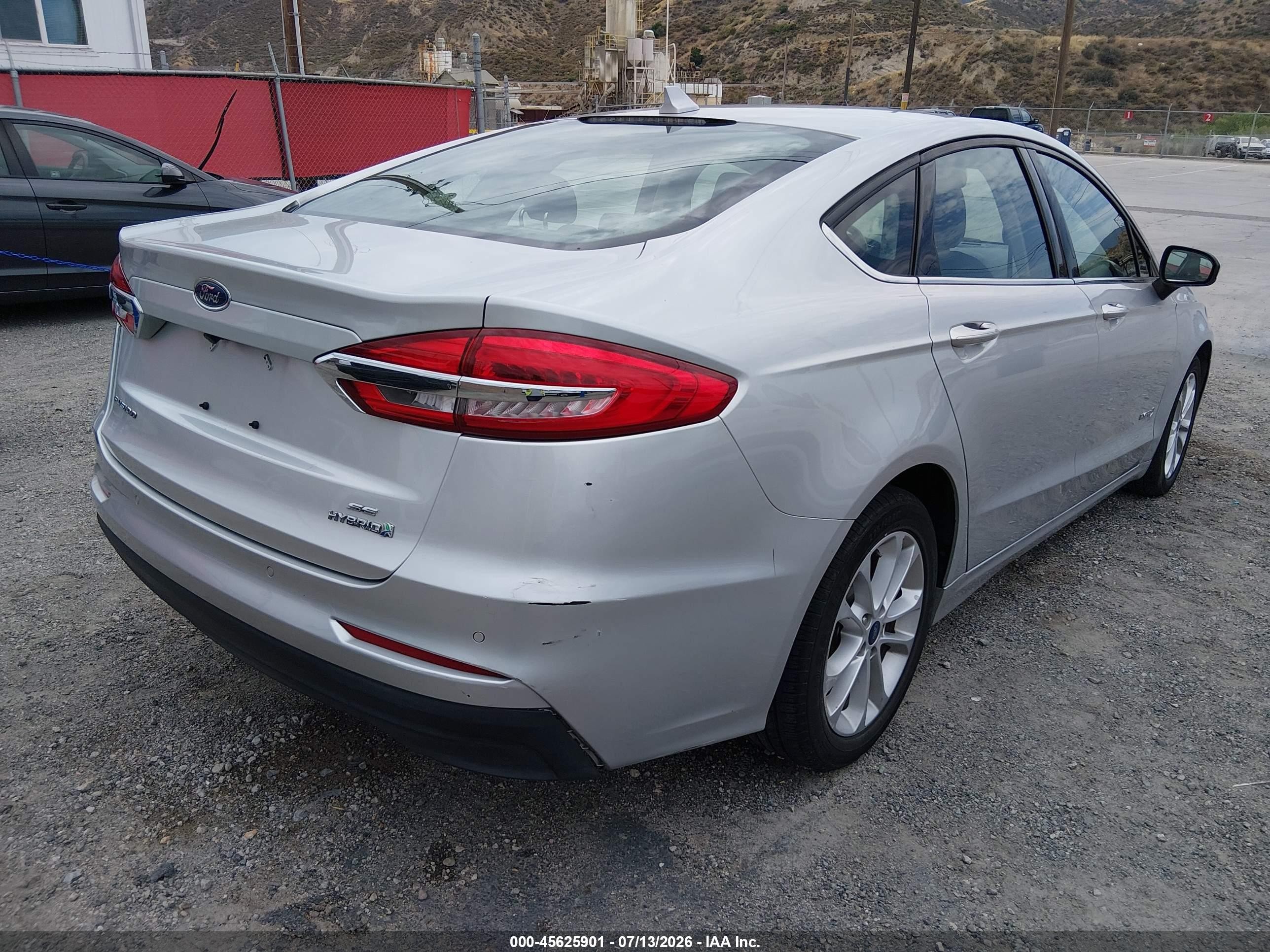 2019 Ford Fusion Hybrid Se Silver vin: 3FA6P0LUXKR274657