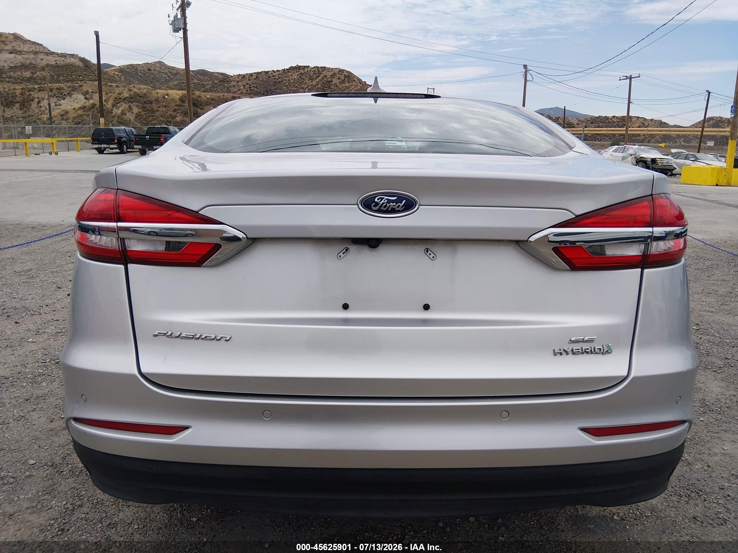2019 Ford Fusion Hybrid Se Silver vin: 3FA6P0LUXKR274657