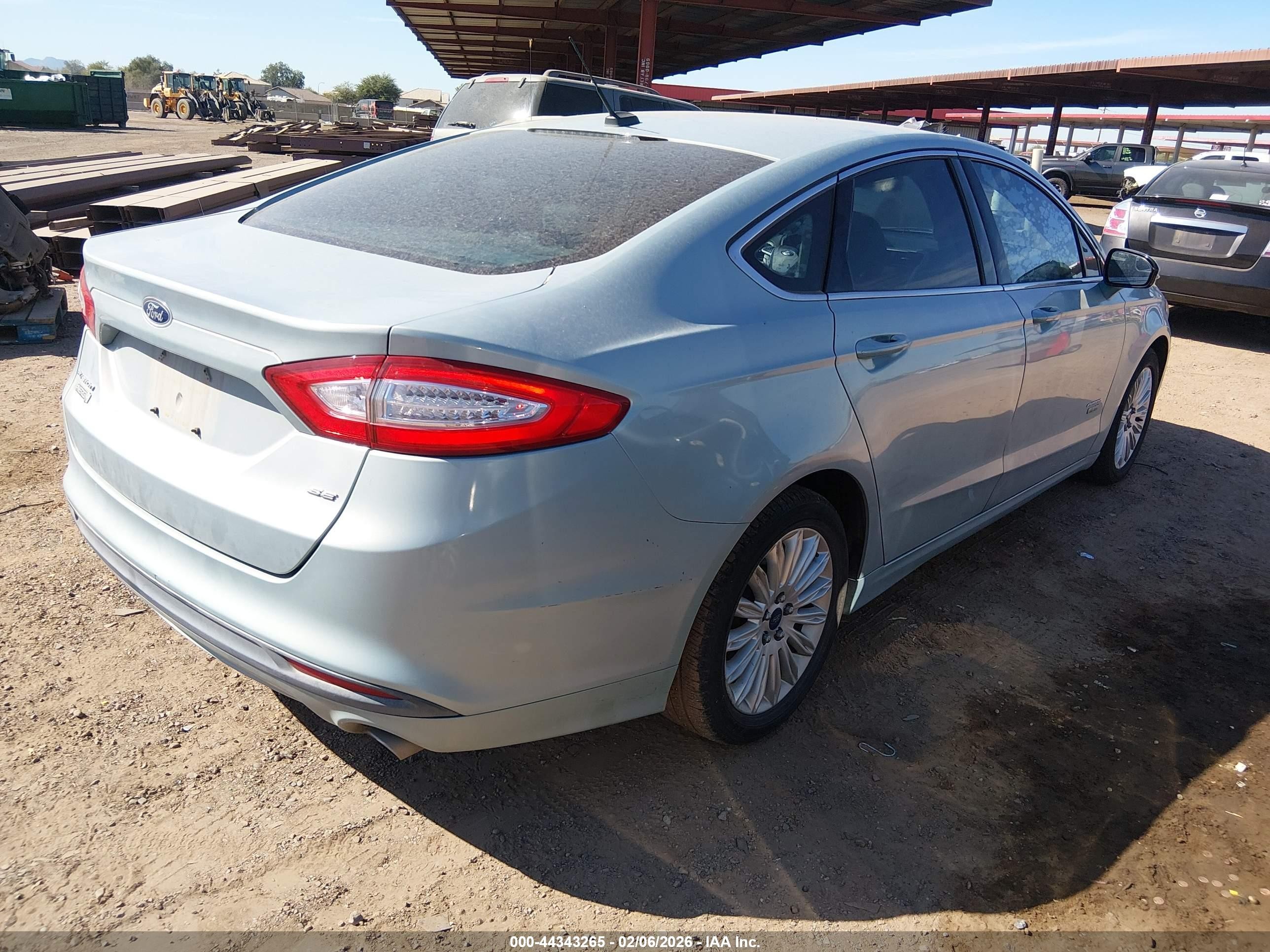 2013 Ford Fusion Energi Se Luxury Teal vin: 3FA6P0PU0DR373758