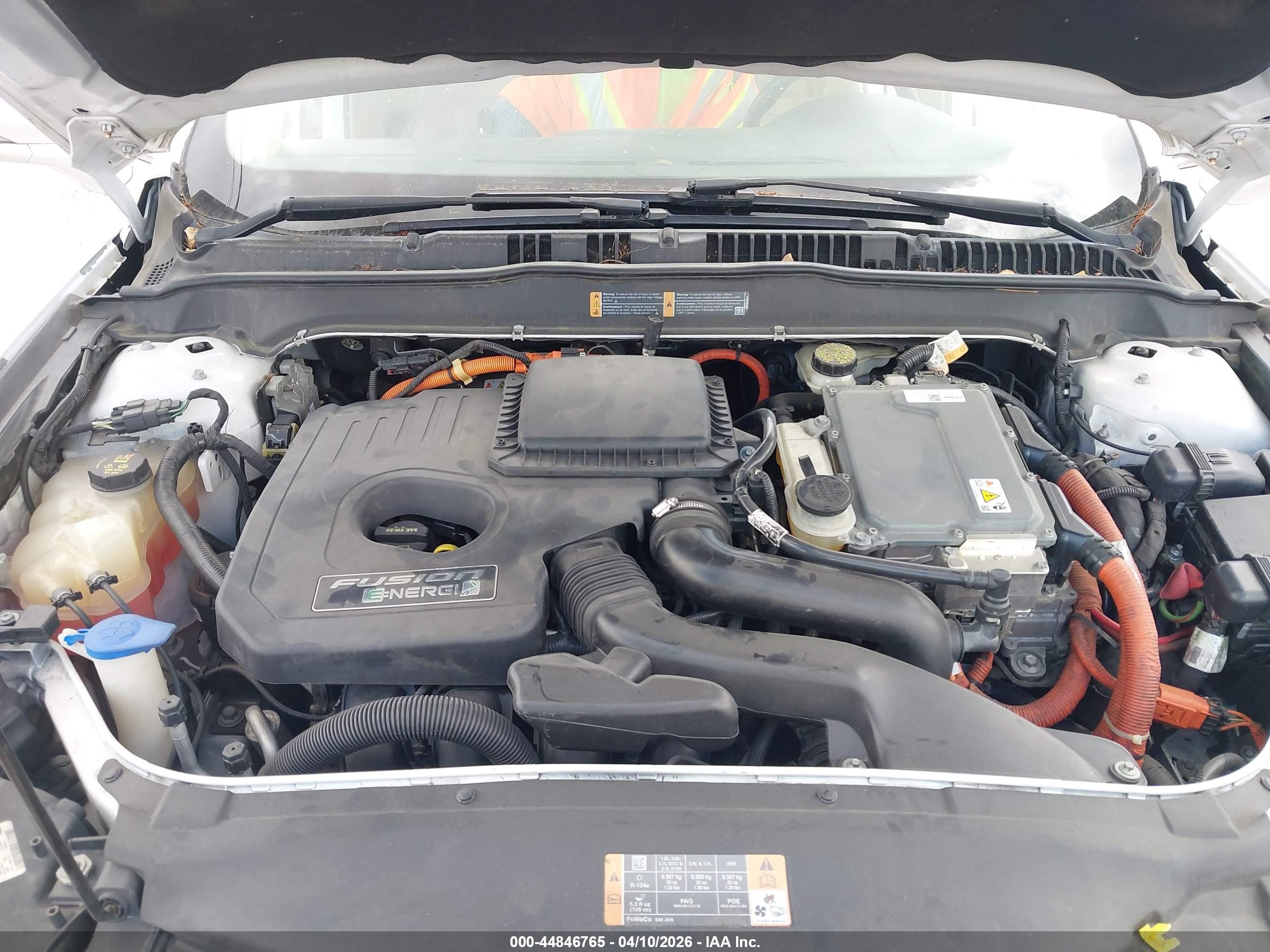 2013 Ford Fusion Energi Se Luxury White vin: 3FA6P0PU0DR373792