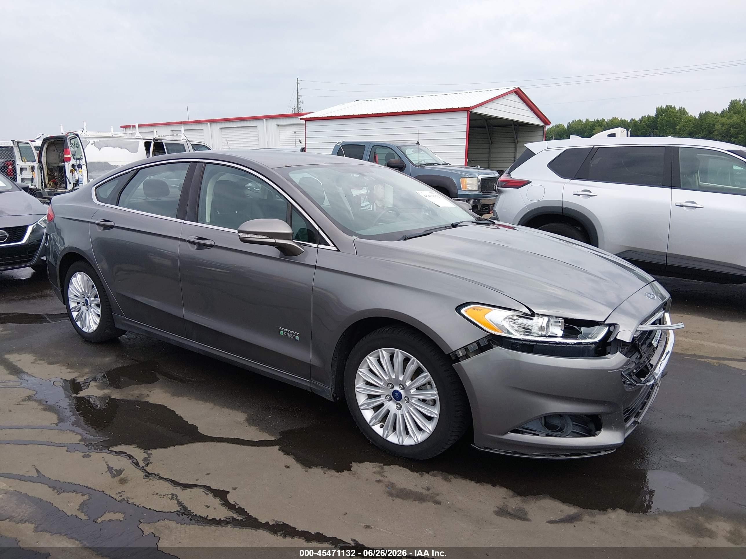 2014 Ford Fusion Energi Se Luxury Silver vin: 3FA6P0PU1ER107098