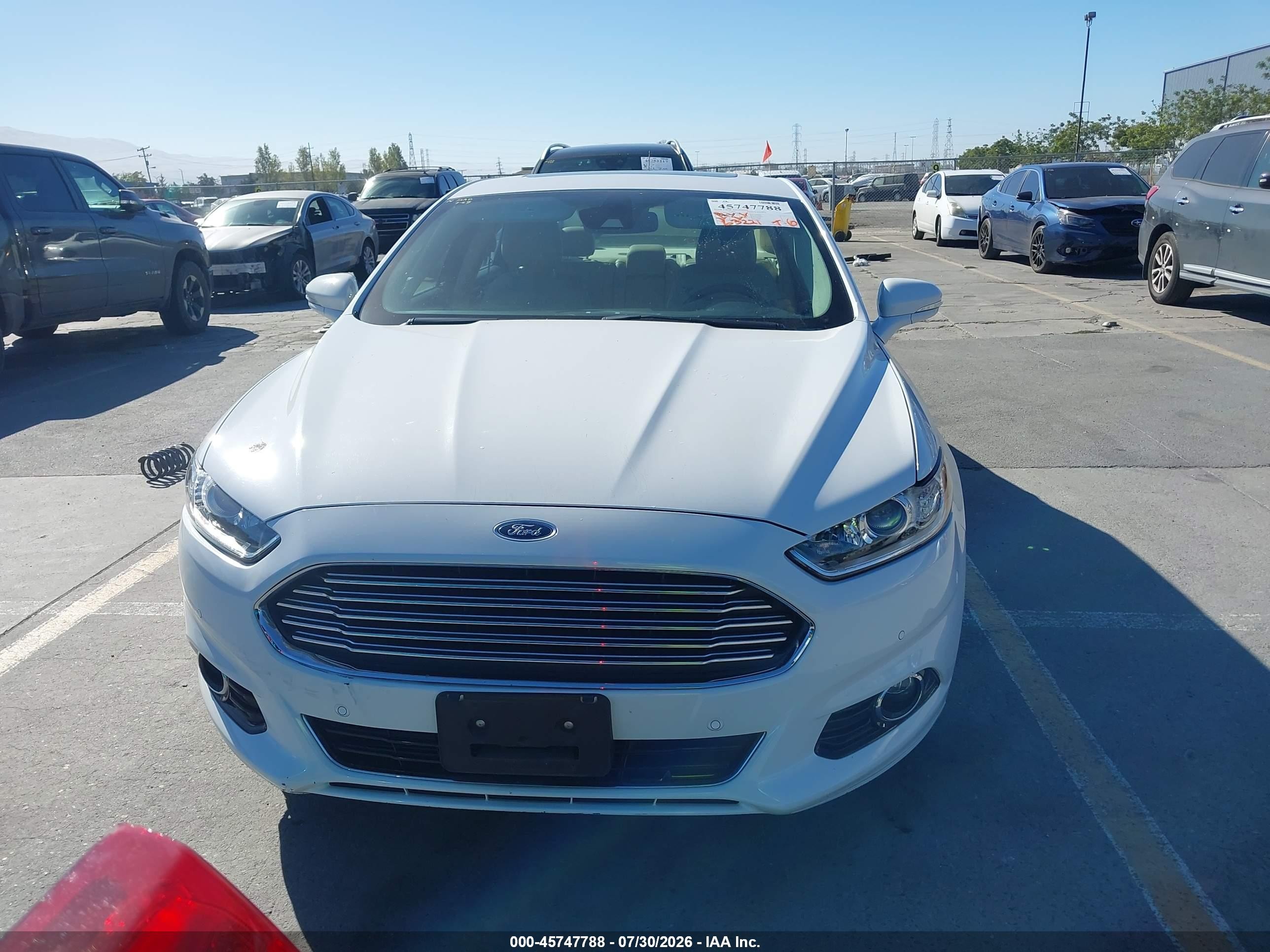 2013 Ford Fusion Energi Se Luxury White vin: 3FA6P0PU2DR242475
