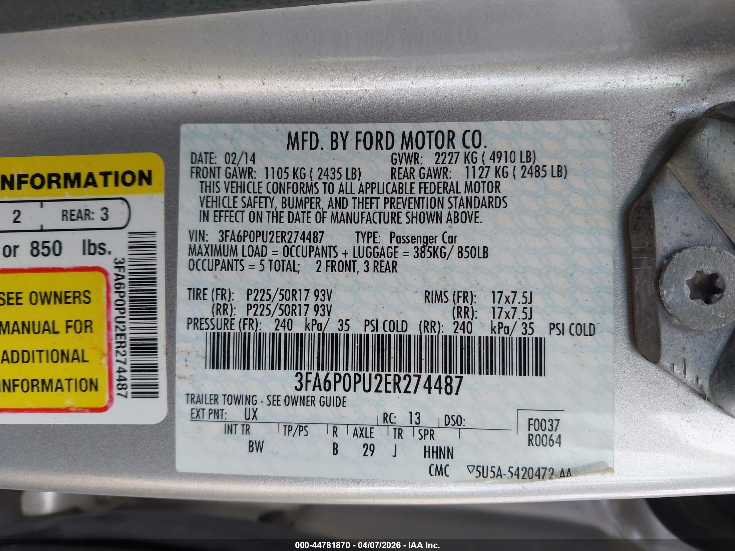 2014 Ford Fusion Energi Se Luxury Silver vin: 3FA6P0PU2ER274487