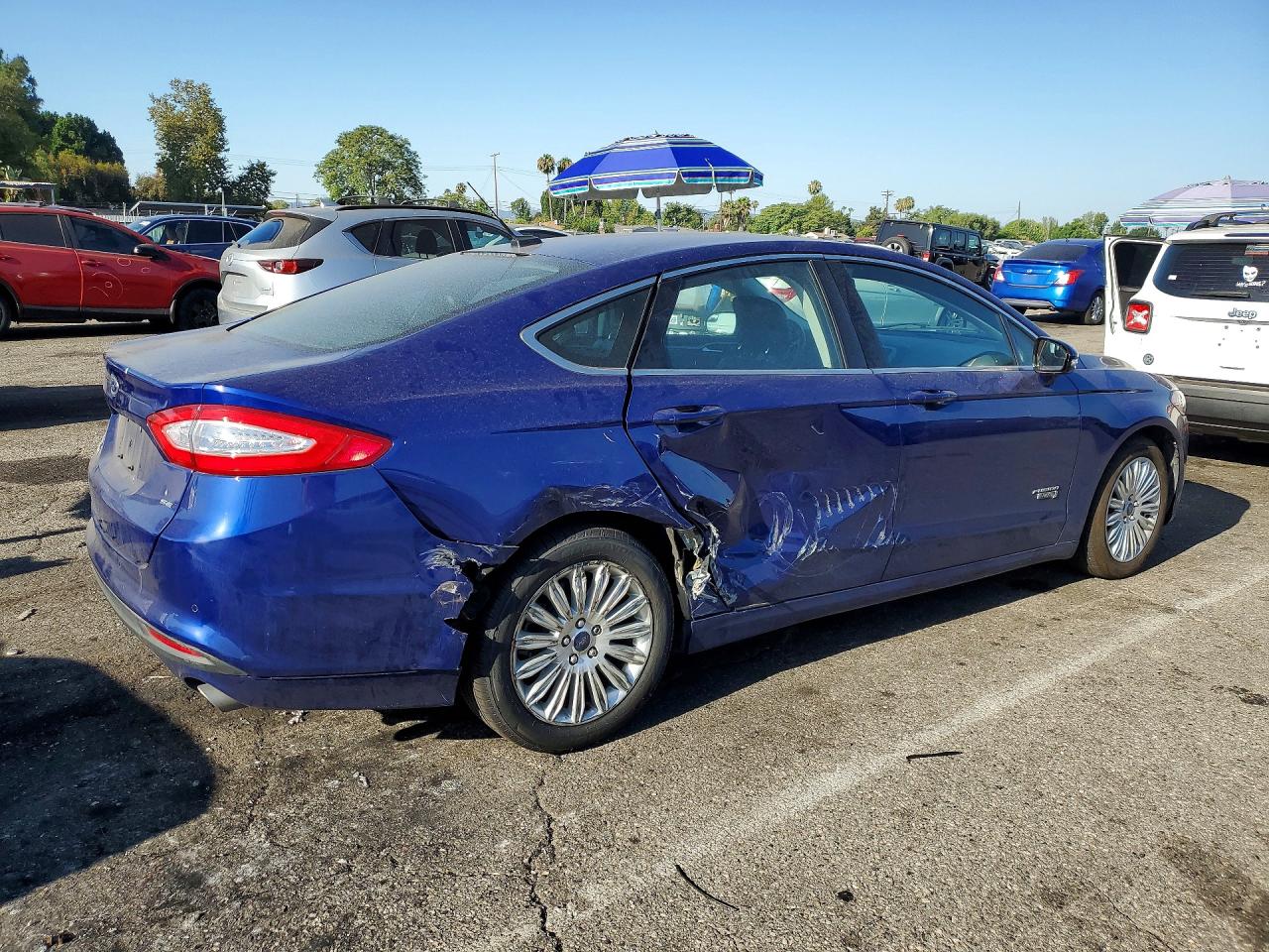 2014 Ford Fusion Se Phev Blue vin: 3FA6P0PU2ER298868