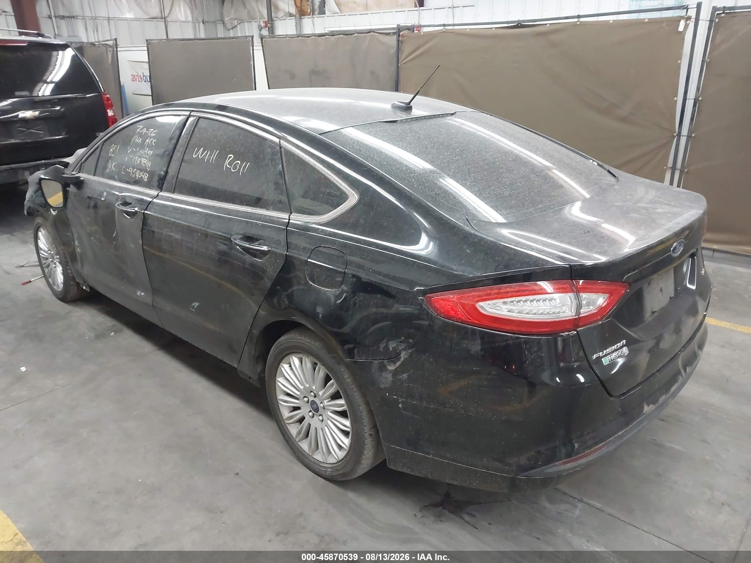 2016 Ford Fusion Energi Se Luxury Black vin: 3FA6P0PU2GR304851