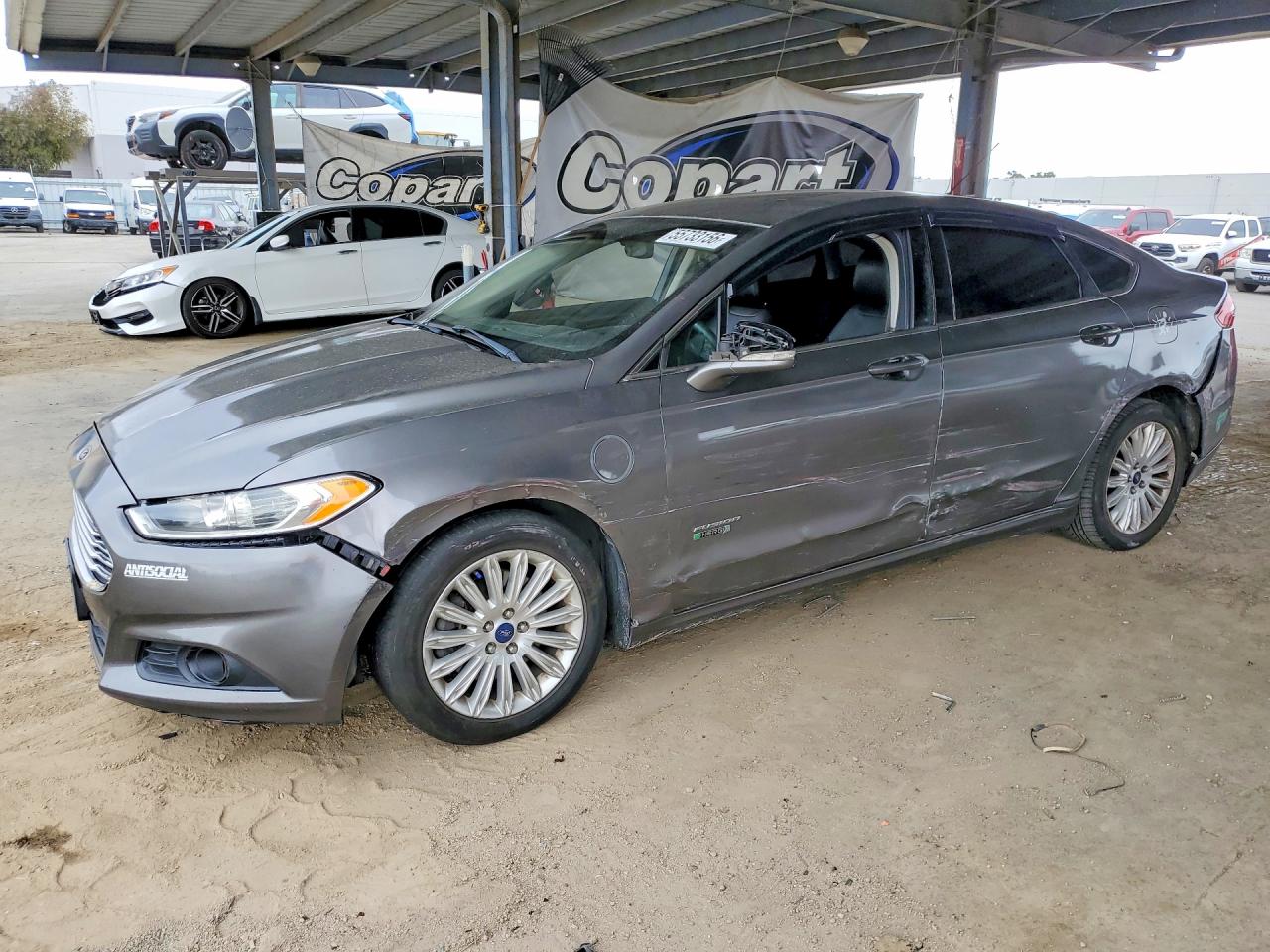 2014 Ford Fusion Se Phev Gray vin: 3FA6P0PU4ER122596