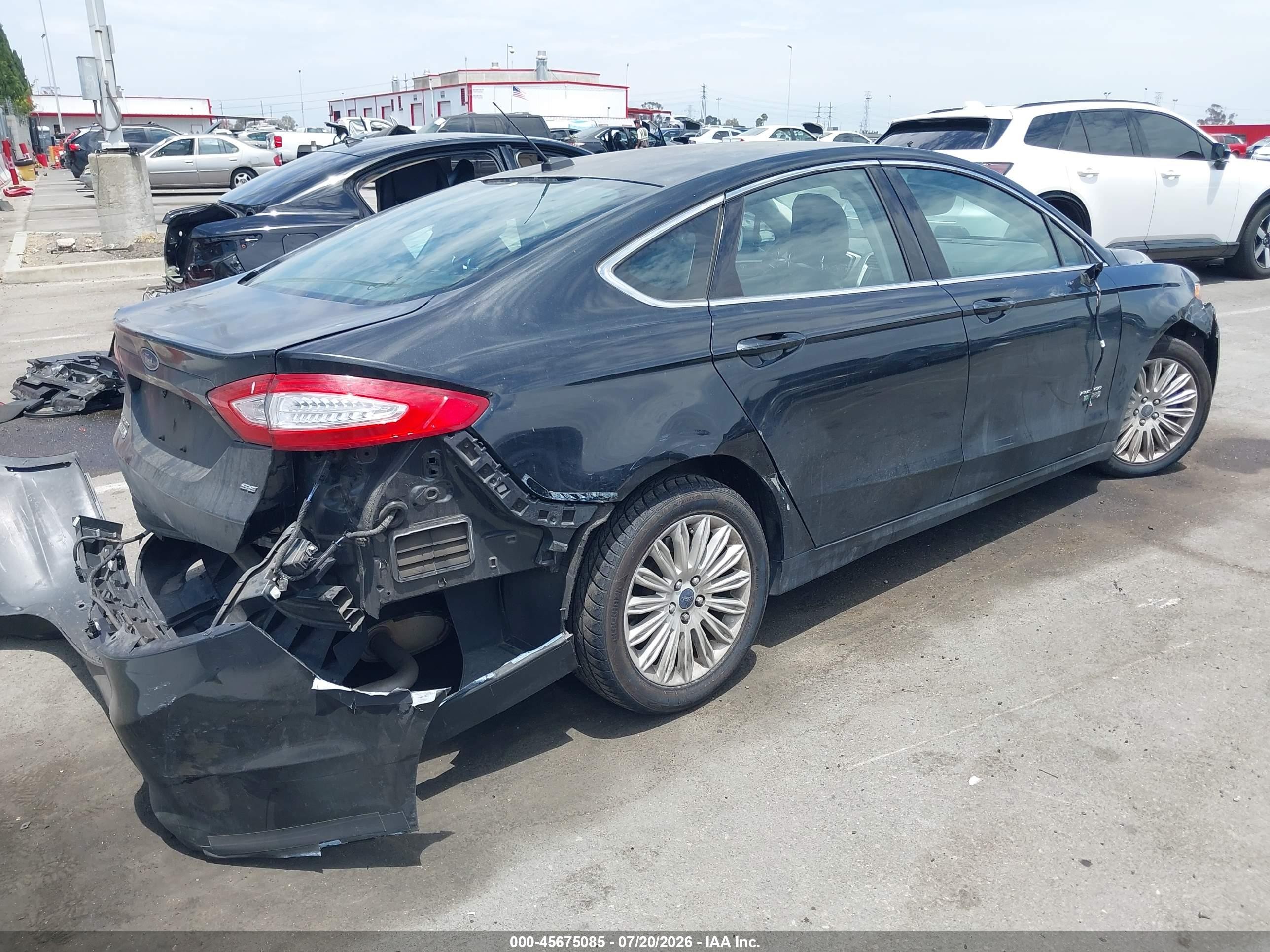 2014 Ford Fusion Energi Se Luxury Black vin: 3FA6P0PU4ER356365