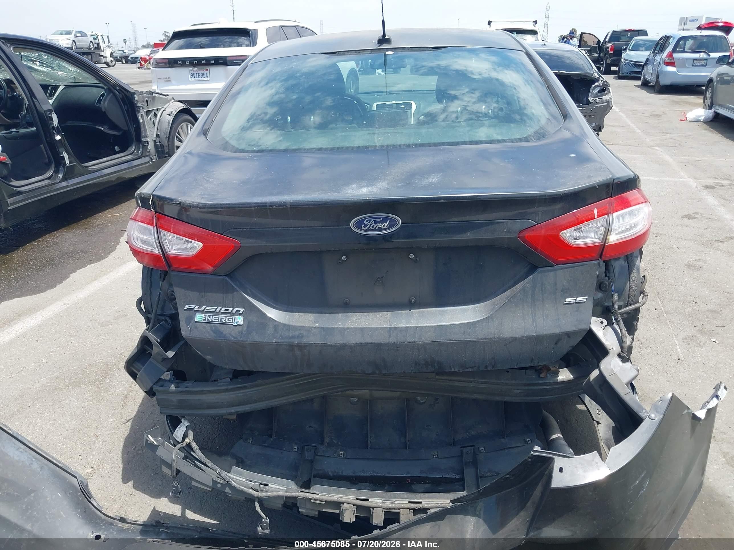 2014 Ford Fusion Energi Se Luxury Black vin: 3FA6P0PU4ER356365