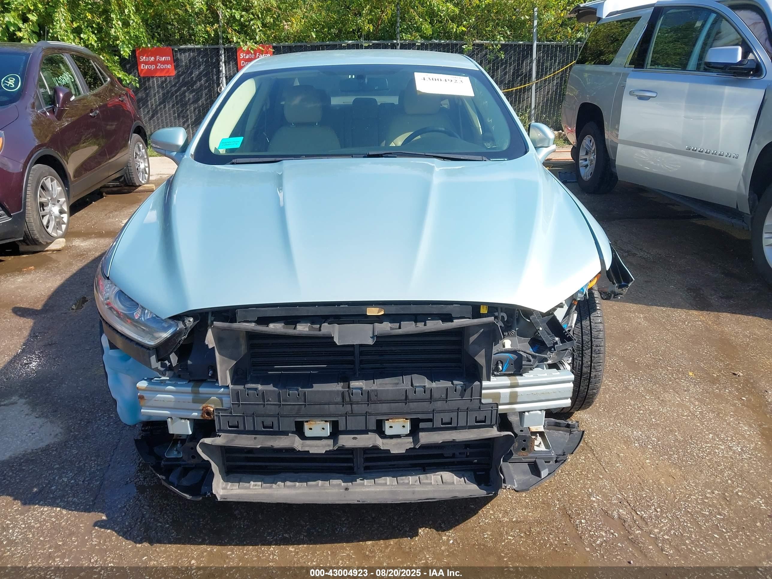 2013 Ford Fusion Energi Se Luxury Light Blue vin: 3FA6P0PU5DR294604