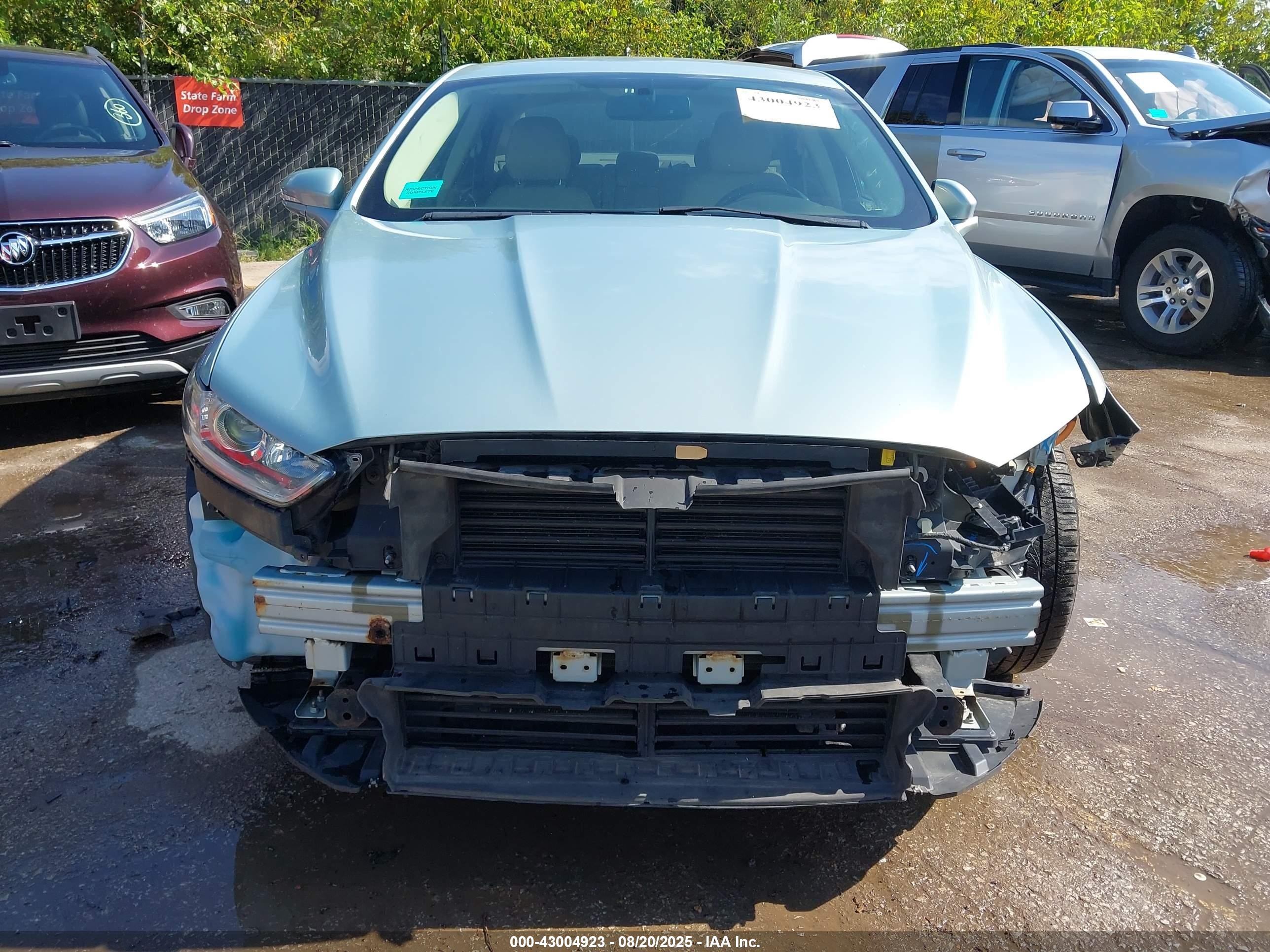 2013 Ford Fusion Energi Se Luxury Light Blue vin: 3FA6P0PU5DR294604
