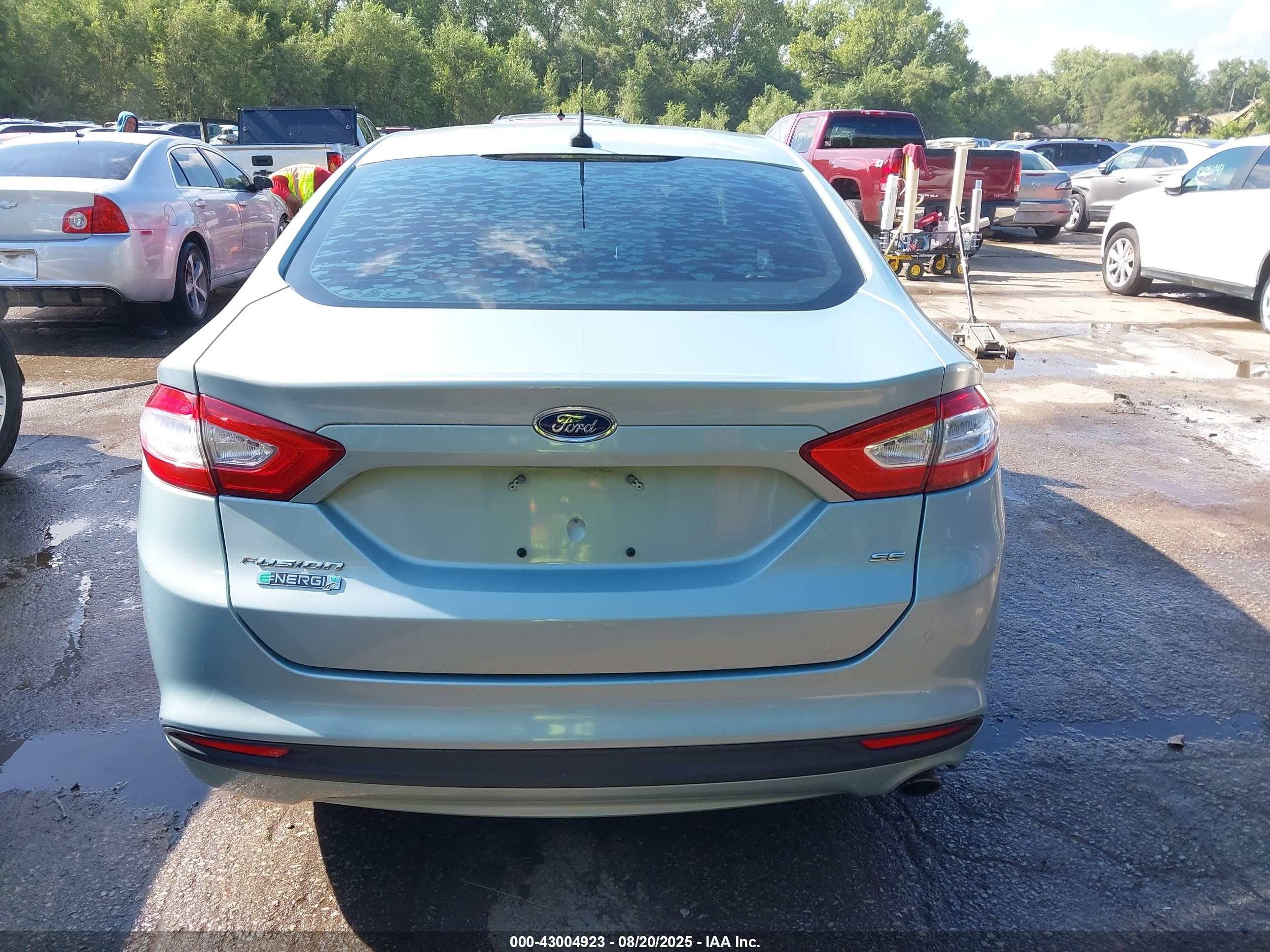 2013 Ford Fusion Energi Se Luxury Light Blue vin: 3FA6P0PU5DR294604
