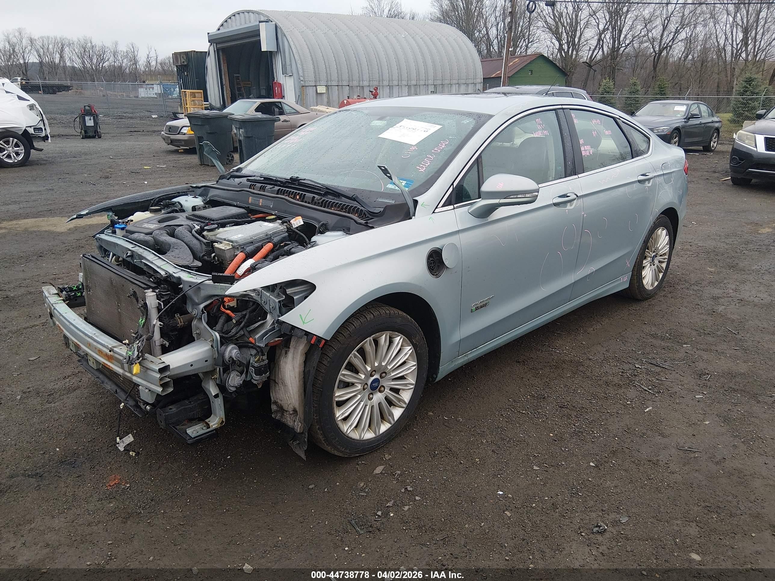 2013 Ford Fusion Energi Se Luxury Синий vin: 3FA6P0PU5DR351366