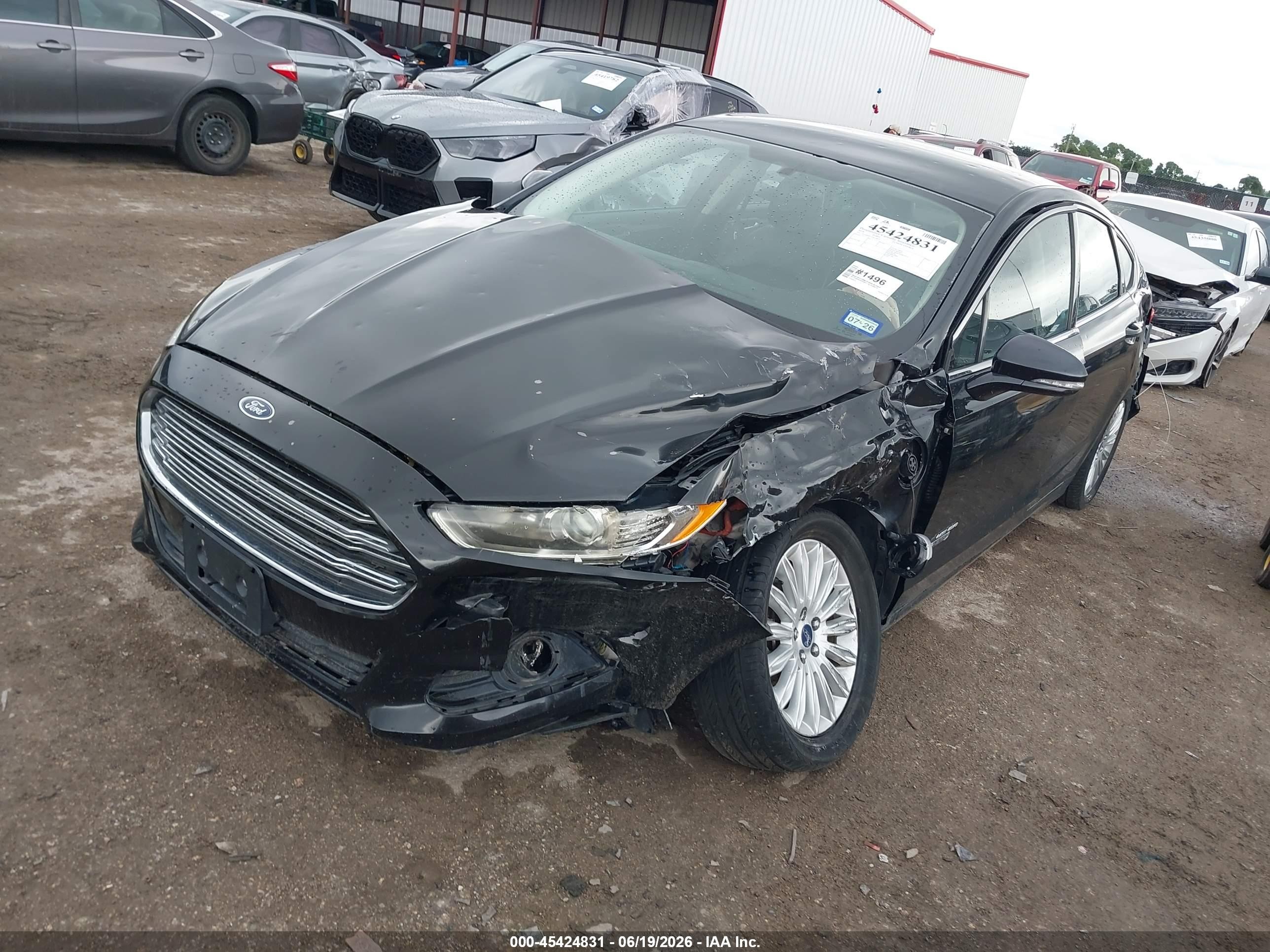 2014 Ford Fusion Energi Se Luxury Черный vin: 3FA6P0PU5ER234873