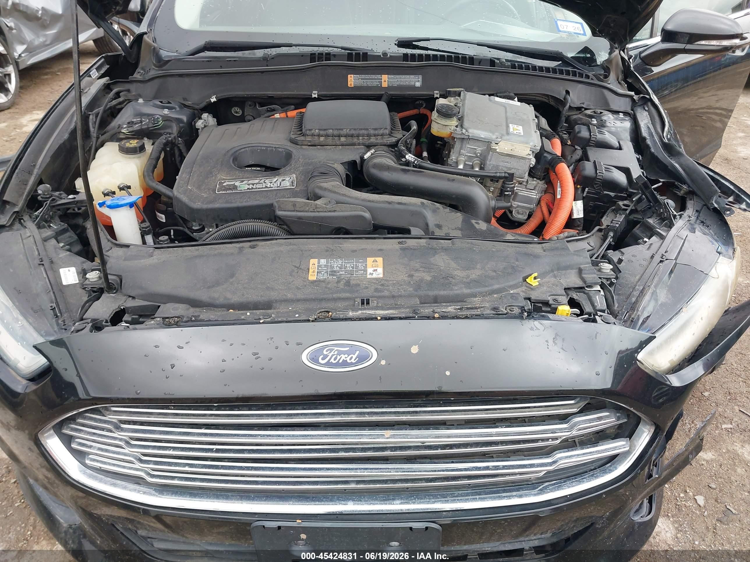 2014 Ford Fusion Energi Se Luxury Черный vin: 3FA6P0PU5ER234873