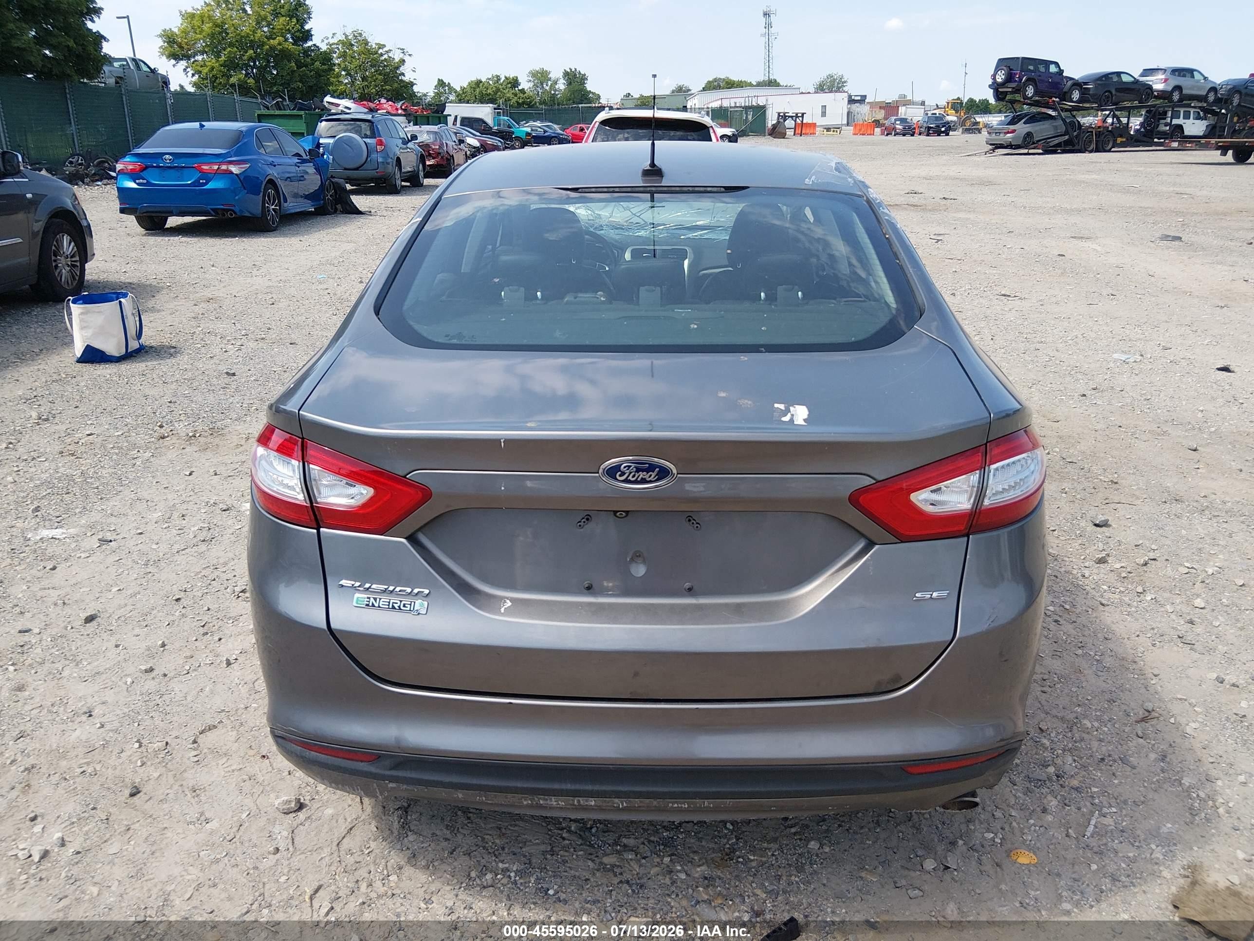 2014 Ford Fusion Energi Se Luxury Gray vin: 3FA6P0PU5ER372073