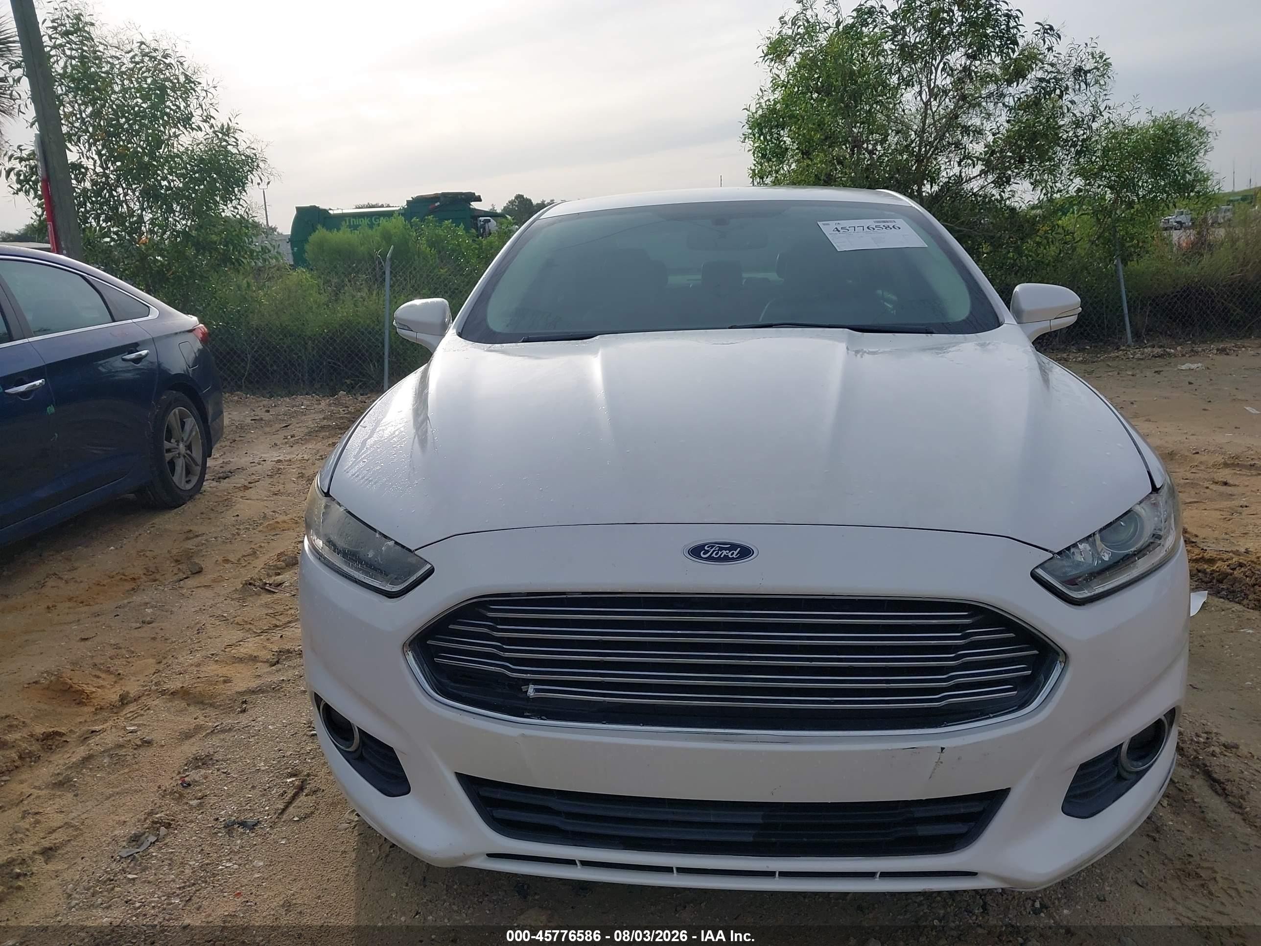 2013 Ford Fusion Energi Se Luxury White vin: 3FA6P0PU6DR259313