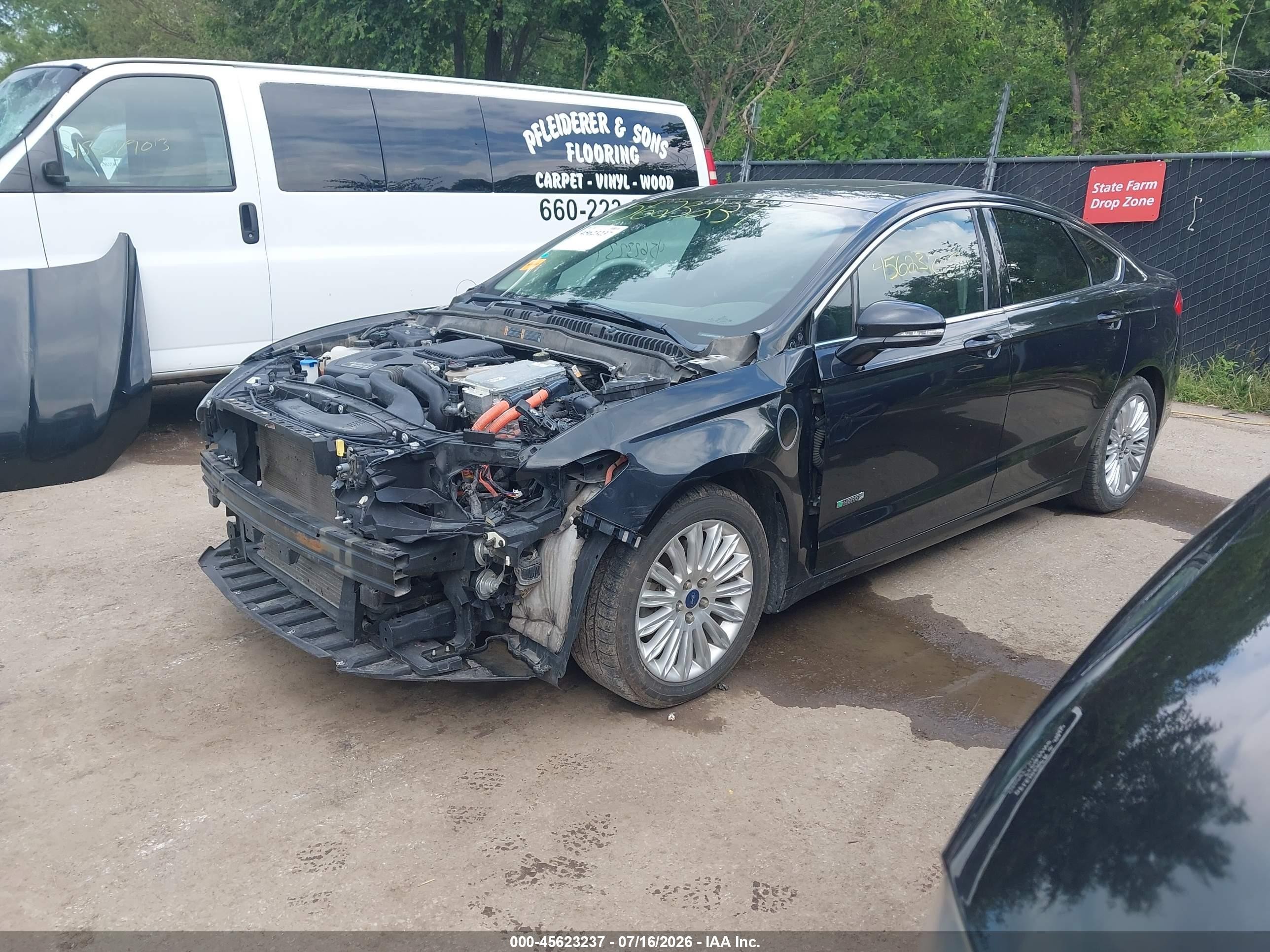 2013 Ford Fusion Energi Se Luxury Black vin: 3FA6P0PU6DR373702