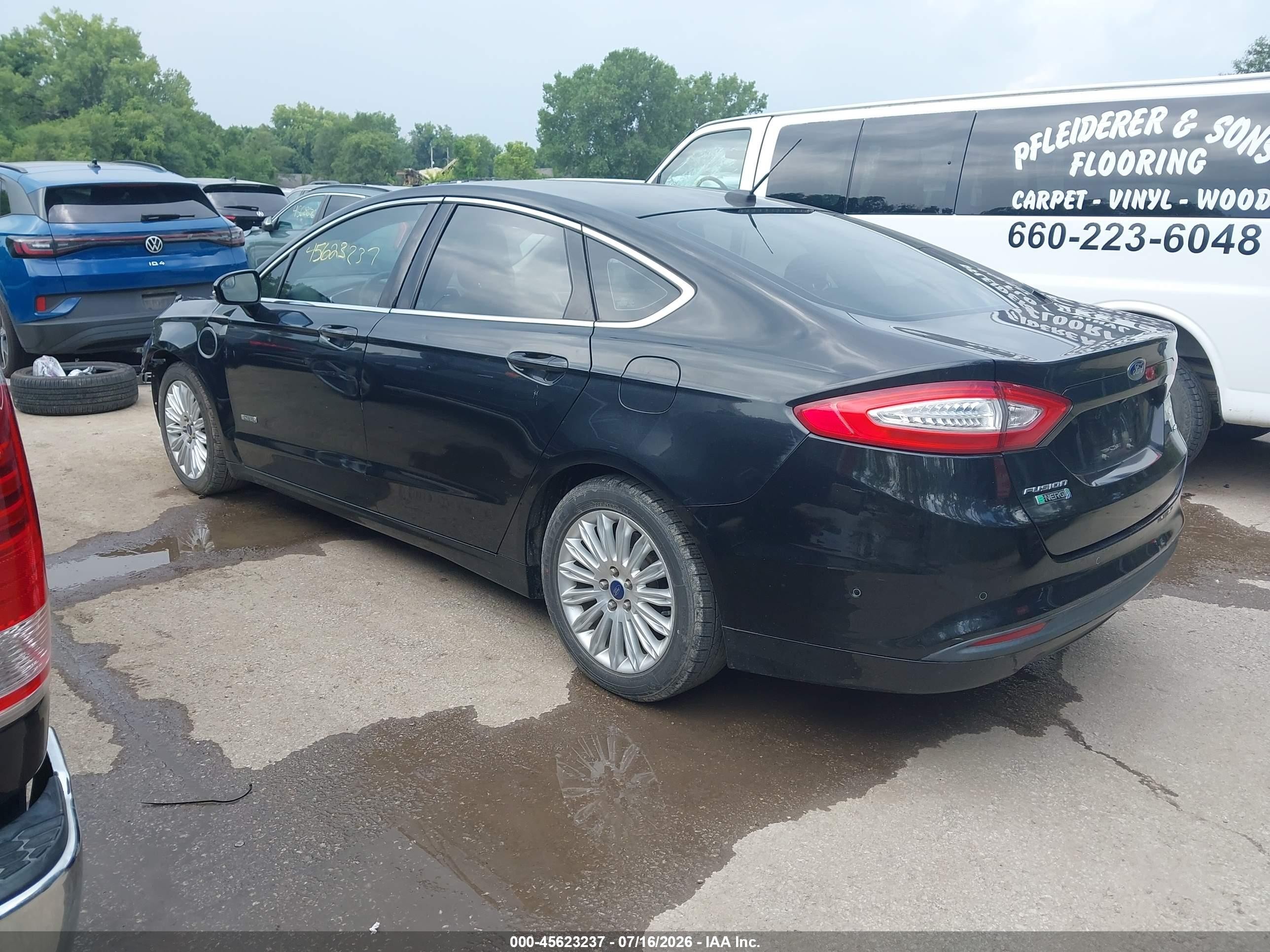 2013 Ford Fusion Energi Se Luxury Black vin: 3FA6P0PU6DR373702
