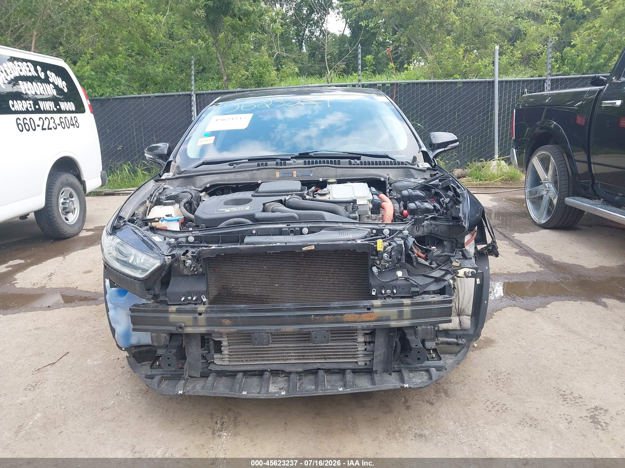 2013 Ford Fusion Energi Se Luxury Black vin: 3FA6P0PU6DR373702