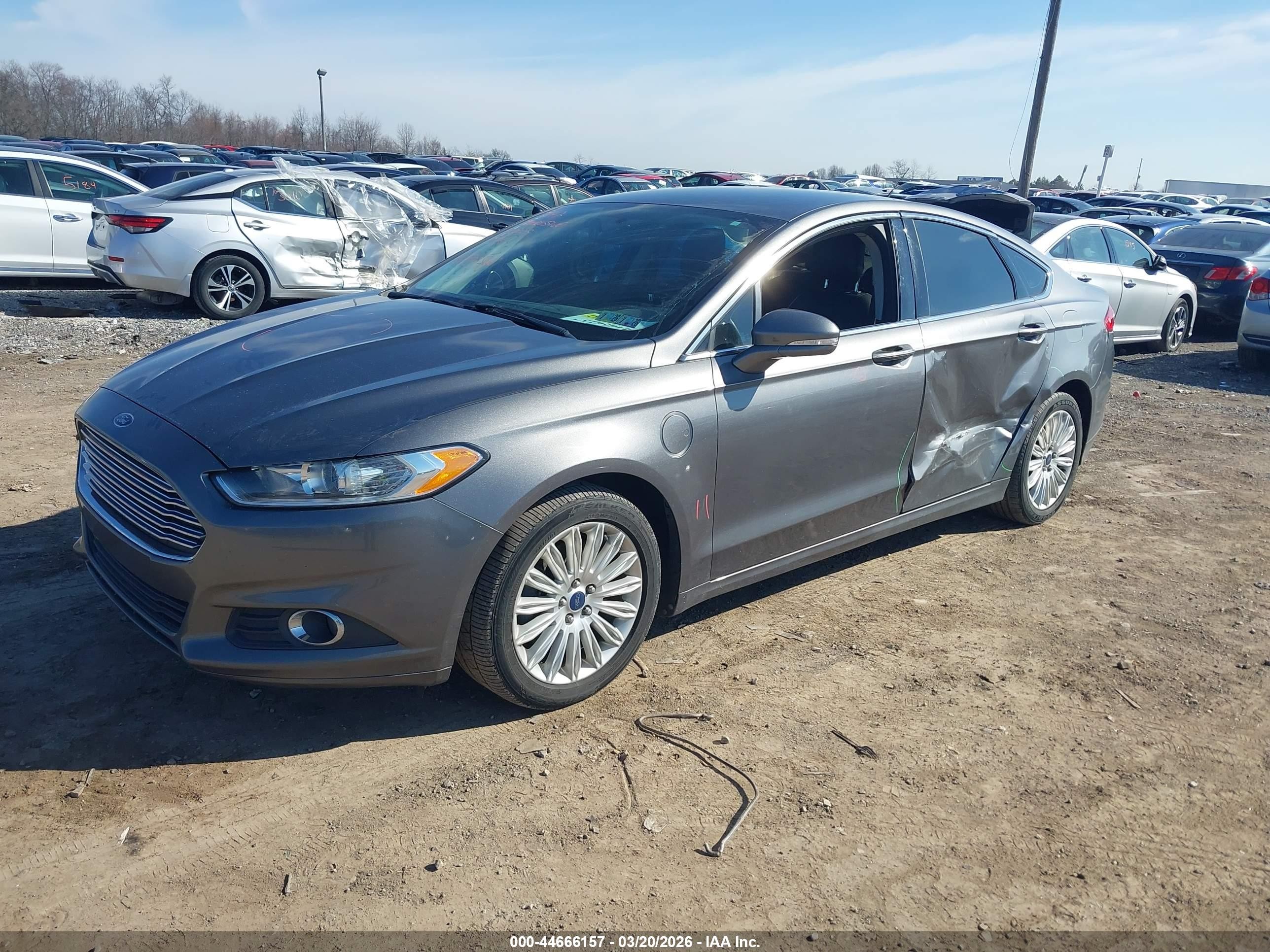 2014 Ford Fusion Energi Se Luxury Gray vin: 3FA6P0PU6ER382823