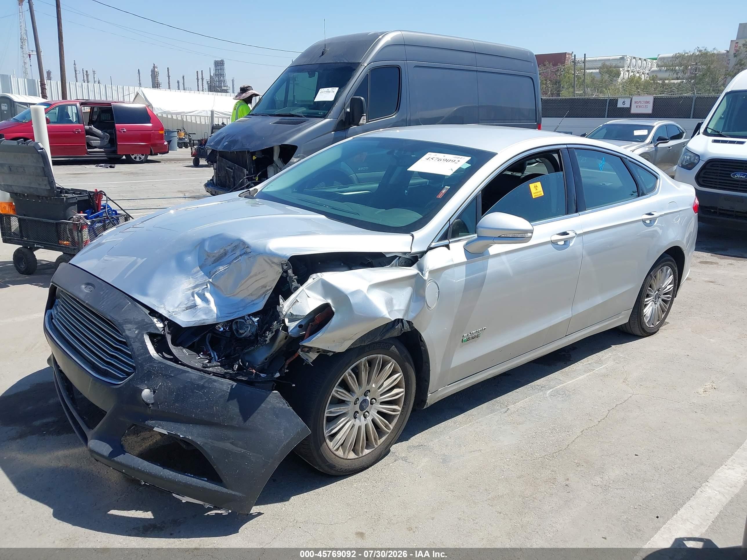 2014 Ford Fusion Energi Se Luxury Silver vin: 3FA6P0PU7ER246071