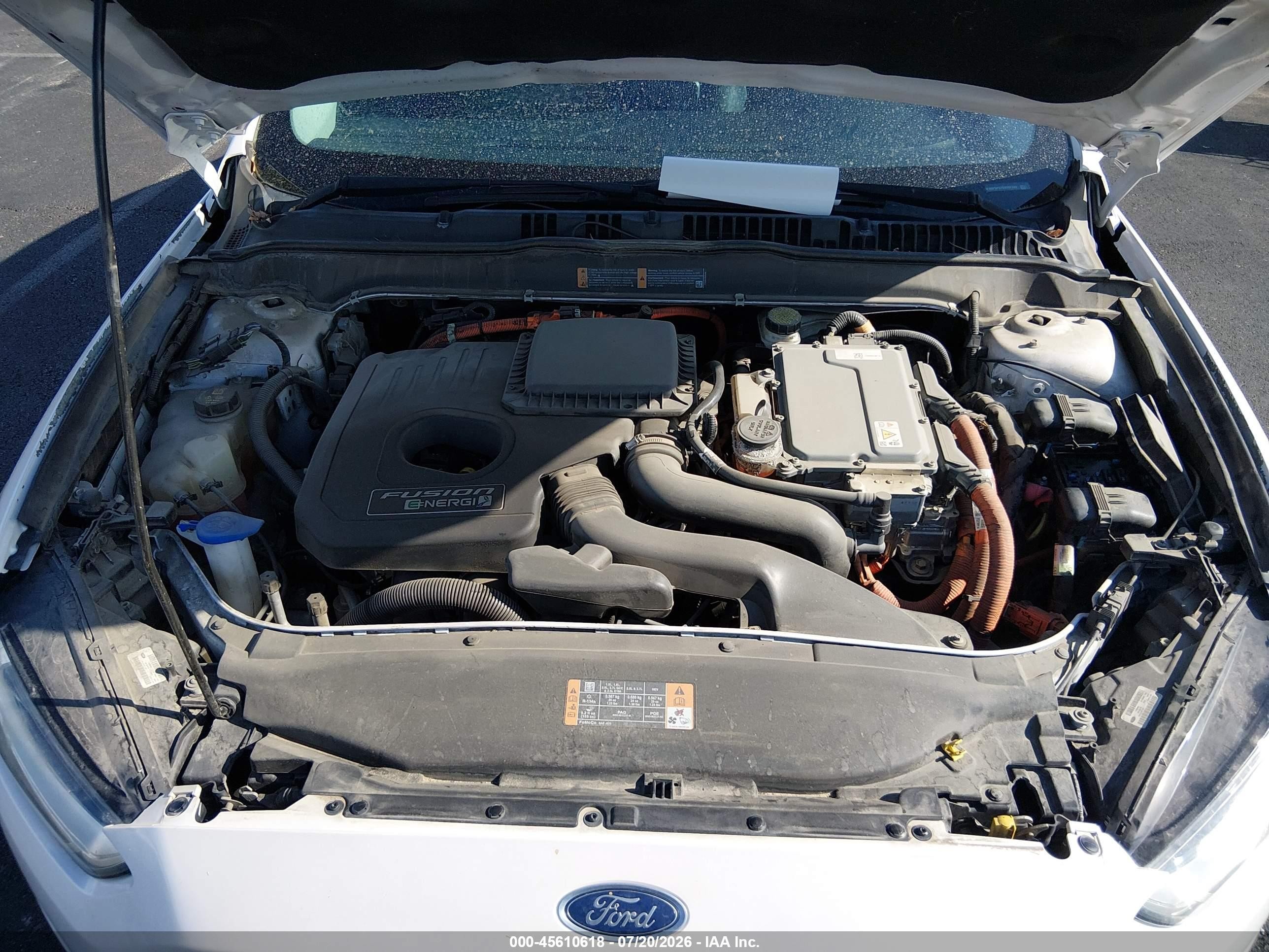 2014 Ford Fusion Energi Se Luxury White vin: 3FA6P0PU7ER357333