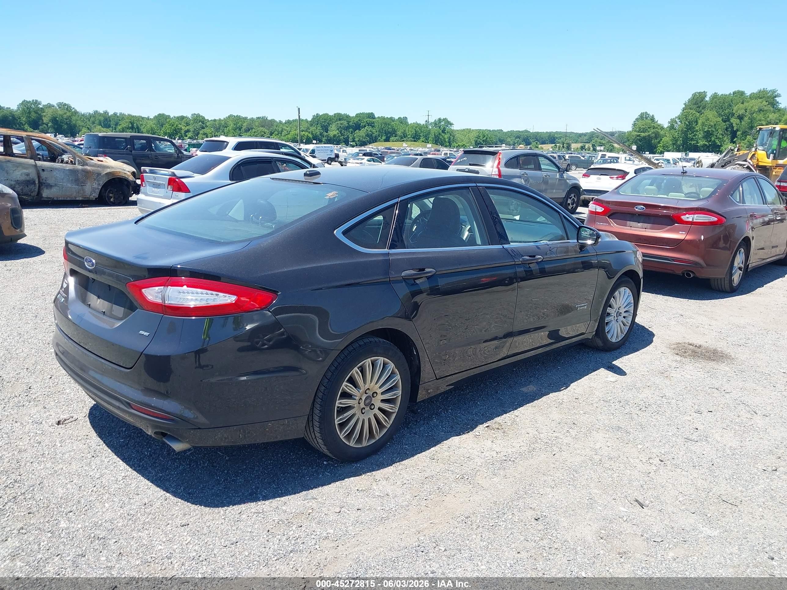 2015 Ford Fusion Energi Se Luxury Black vin: 3FA6P0PU7FR301801