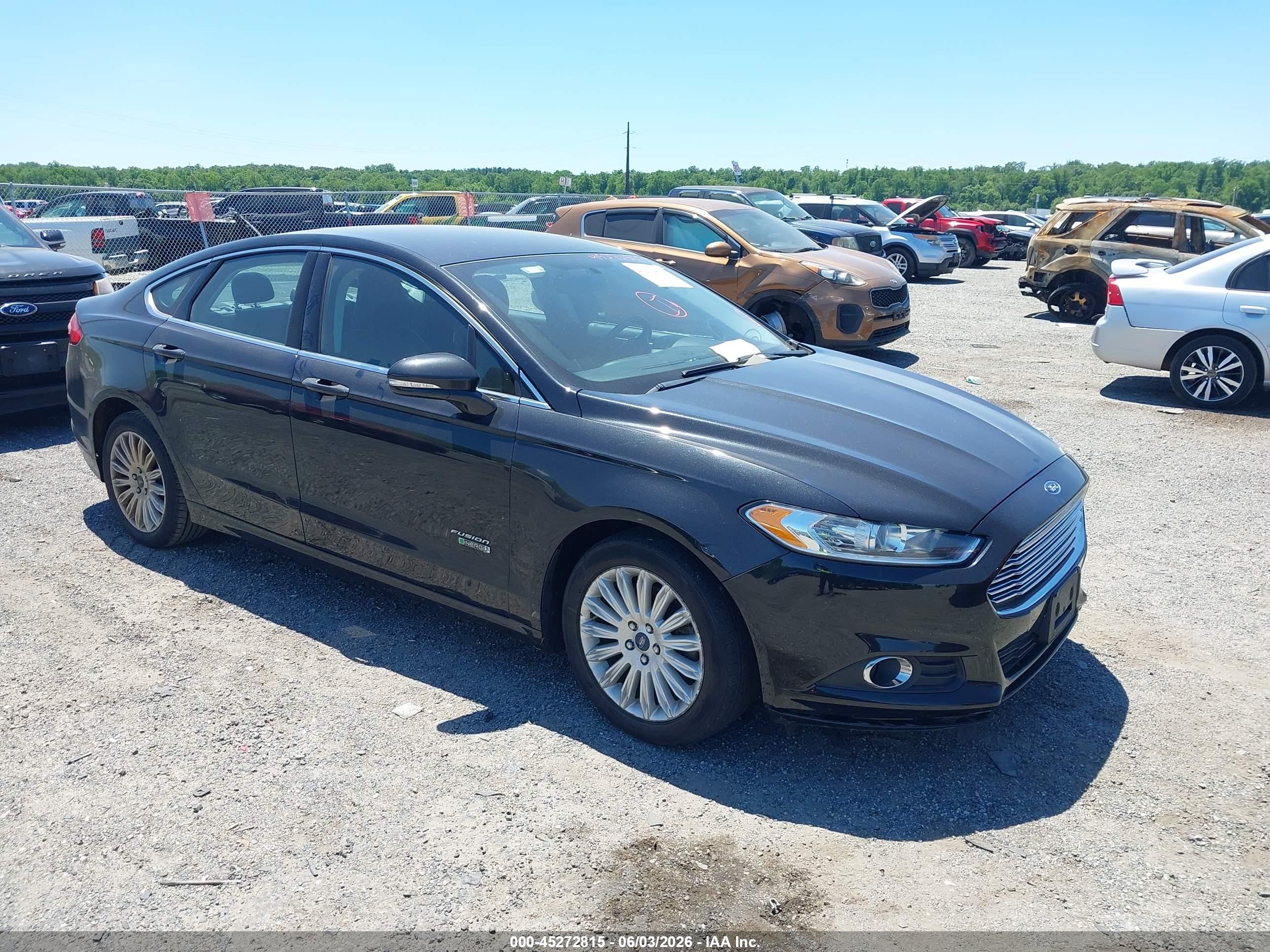 2015 Ford Fusion Energi Se Luxury Black vin: 3FA6P0PU7FR301801