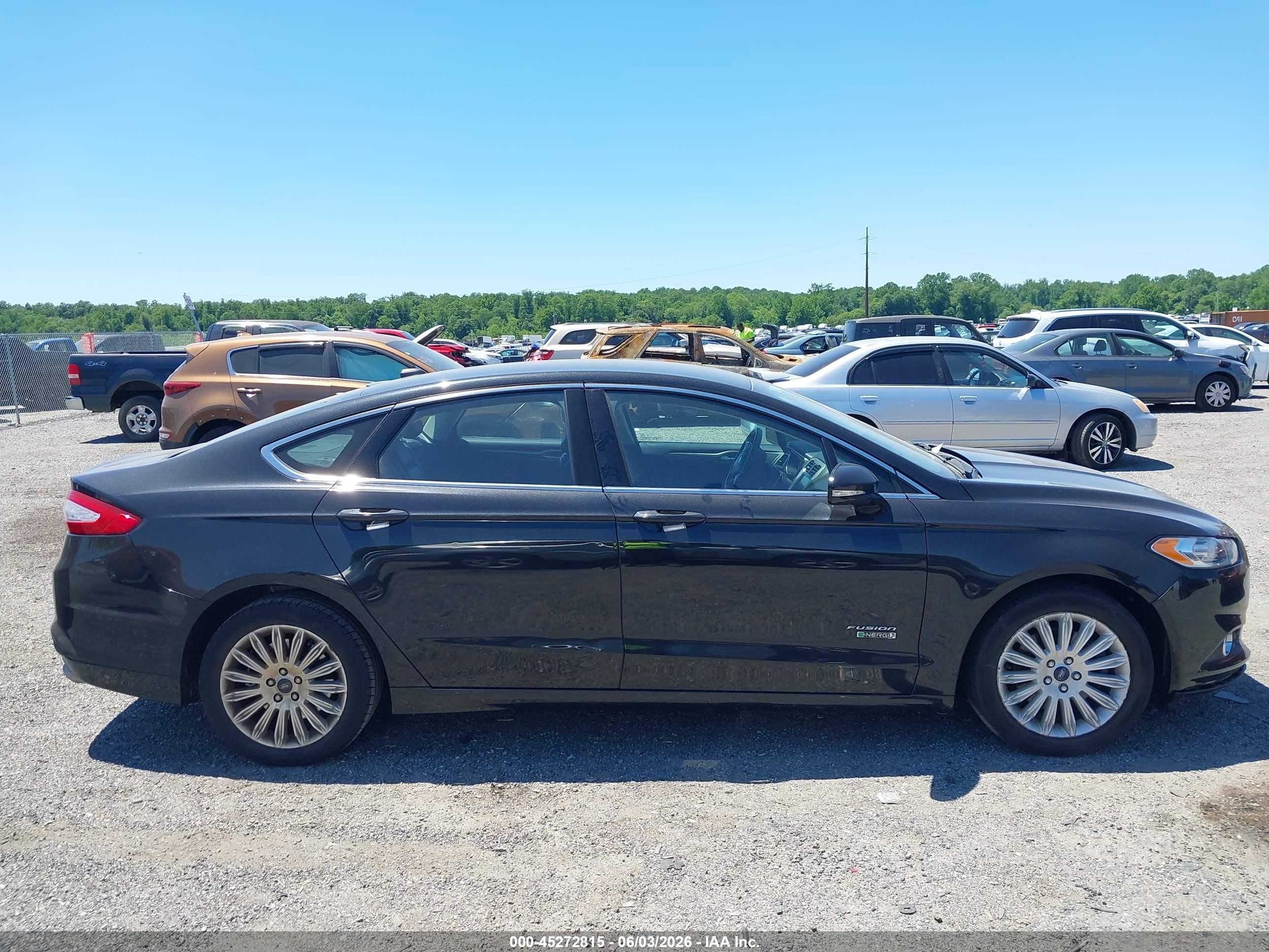 2015 Ford Fusion Energi Se Luxury Black vin: 3FA6P0PU7FR301801