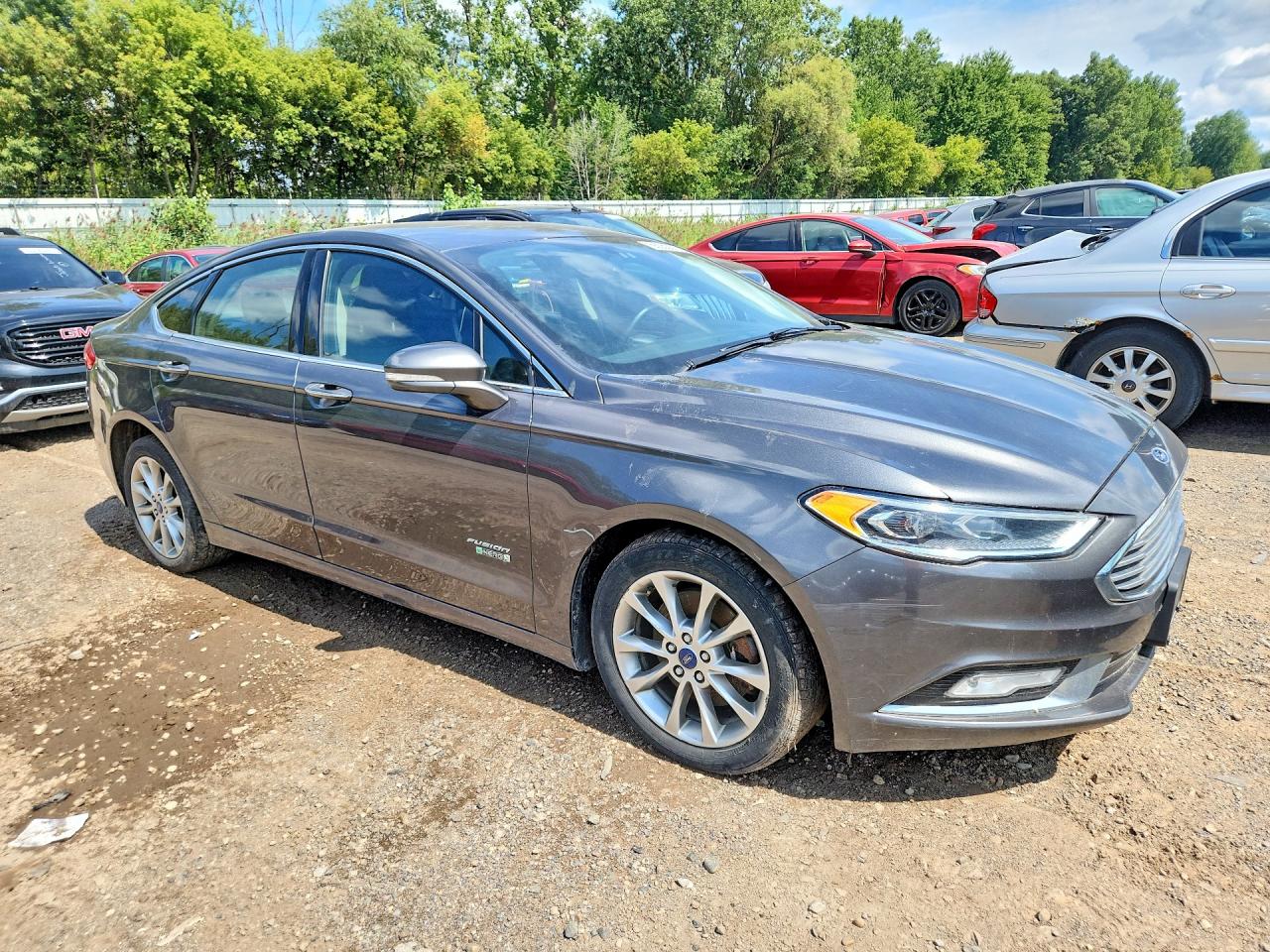 2017 Ford Fusion Se Phev Gray vin: 3FA6P0PU7HR202303