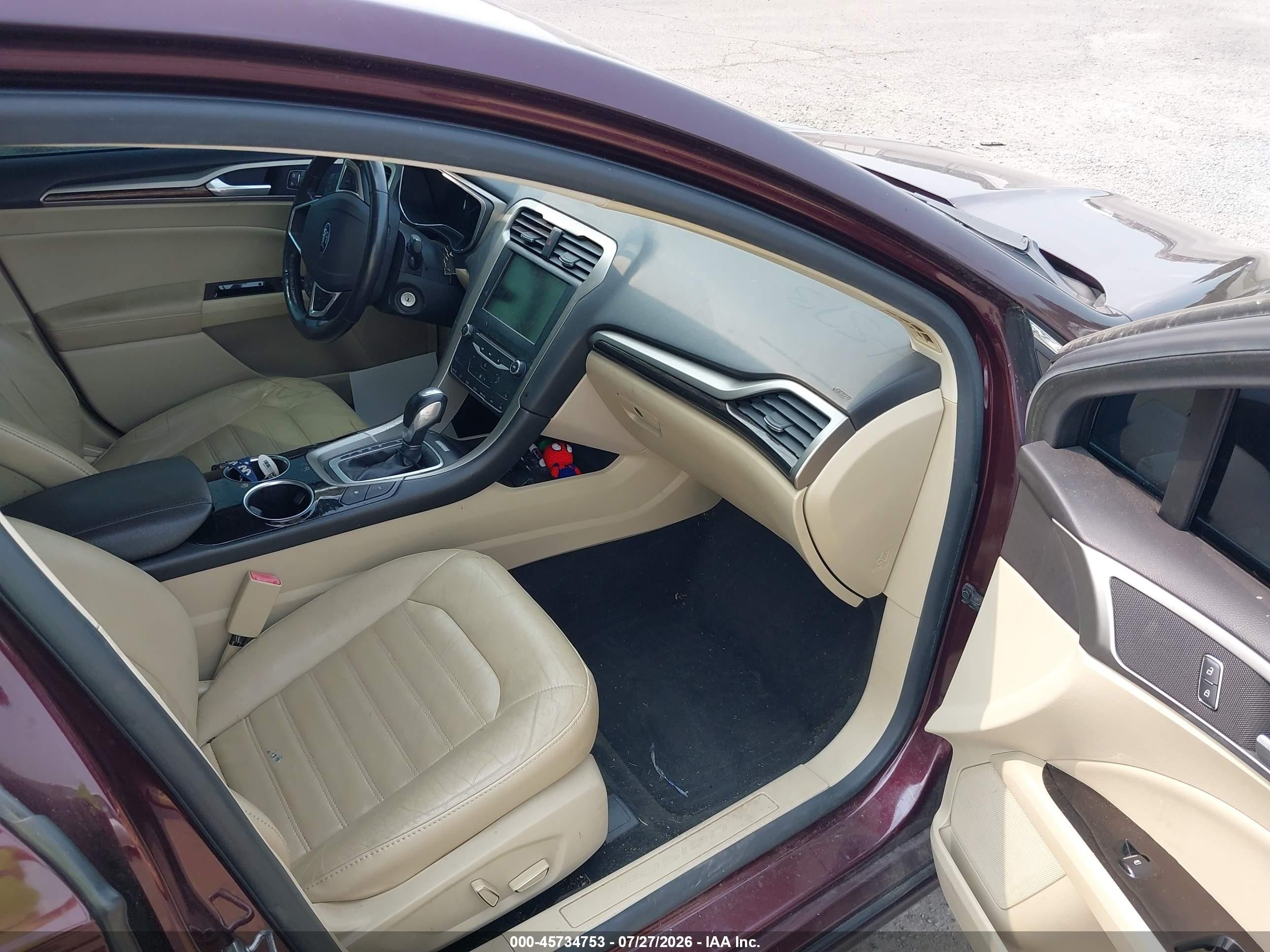 2013 Ford Fusion Energi Se Luxury Burgundy vin: 3FA6P0PU8DR252864