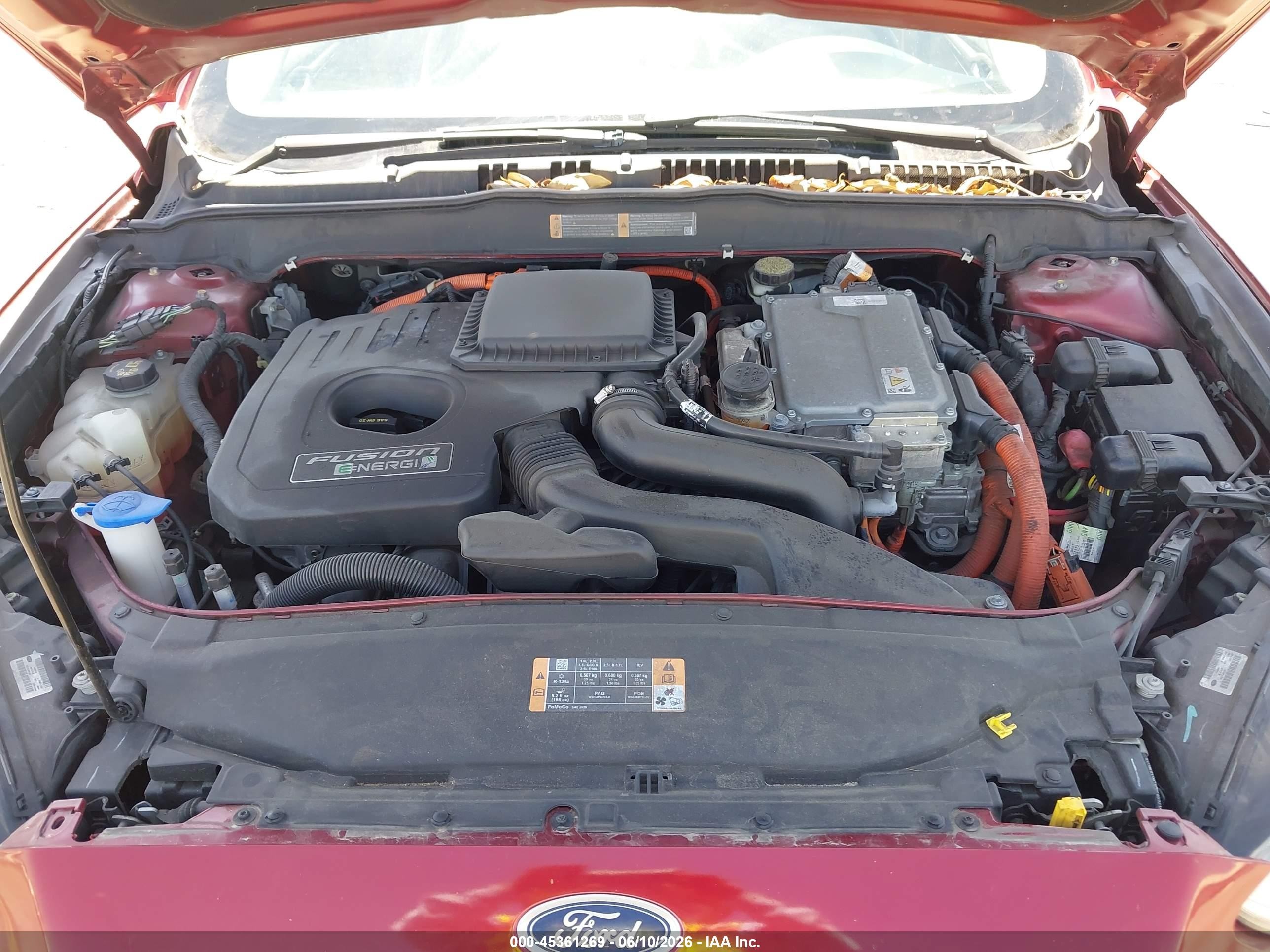 2013 Ford Fusion Energi Se Luxury Burgundy vin: 3FA6P0PU8DR351622