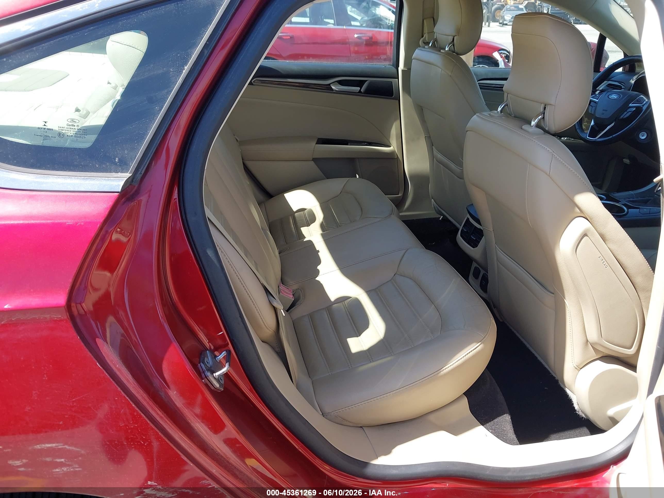 2013 Ford Fusion Energi Se Luxury Burgundy vin: 3FA6P0PU8DR351622