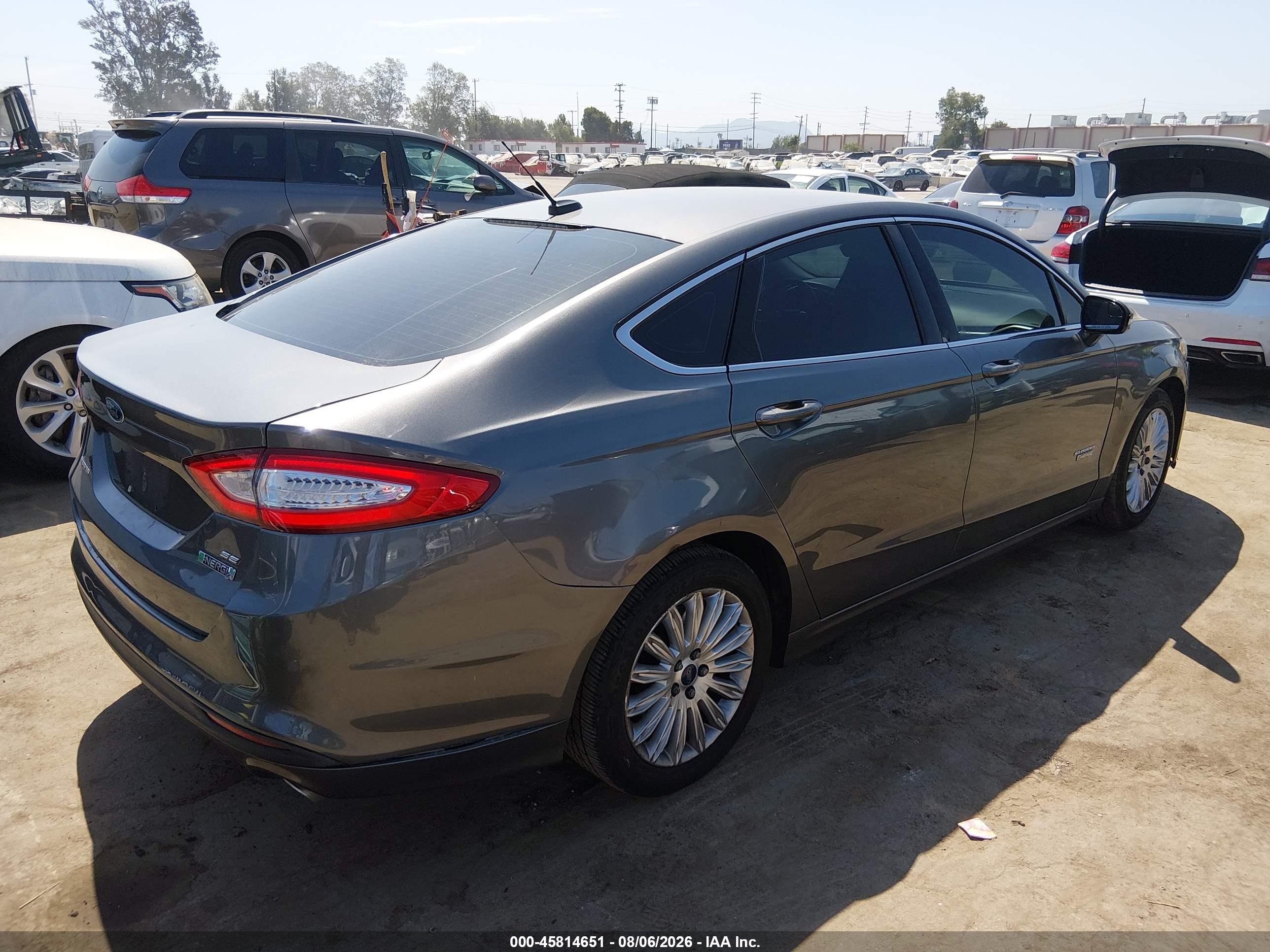 2014 Ford Fusion Energi Se Luxury Gray vin: 3FA6P0PU8ER177553