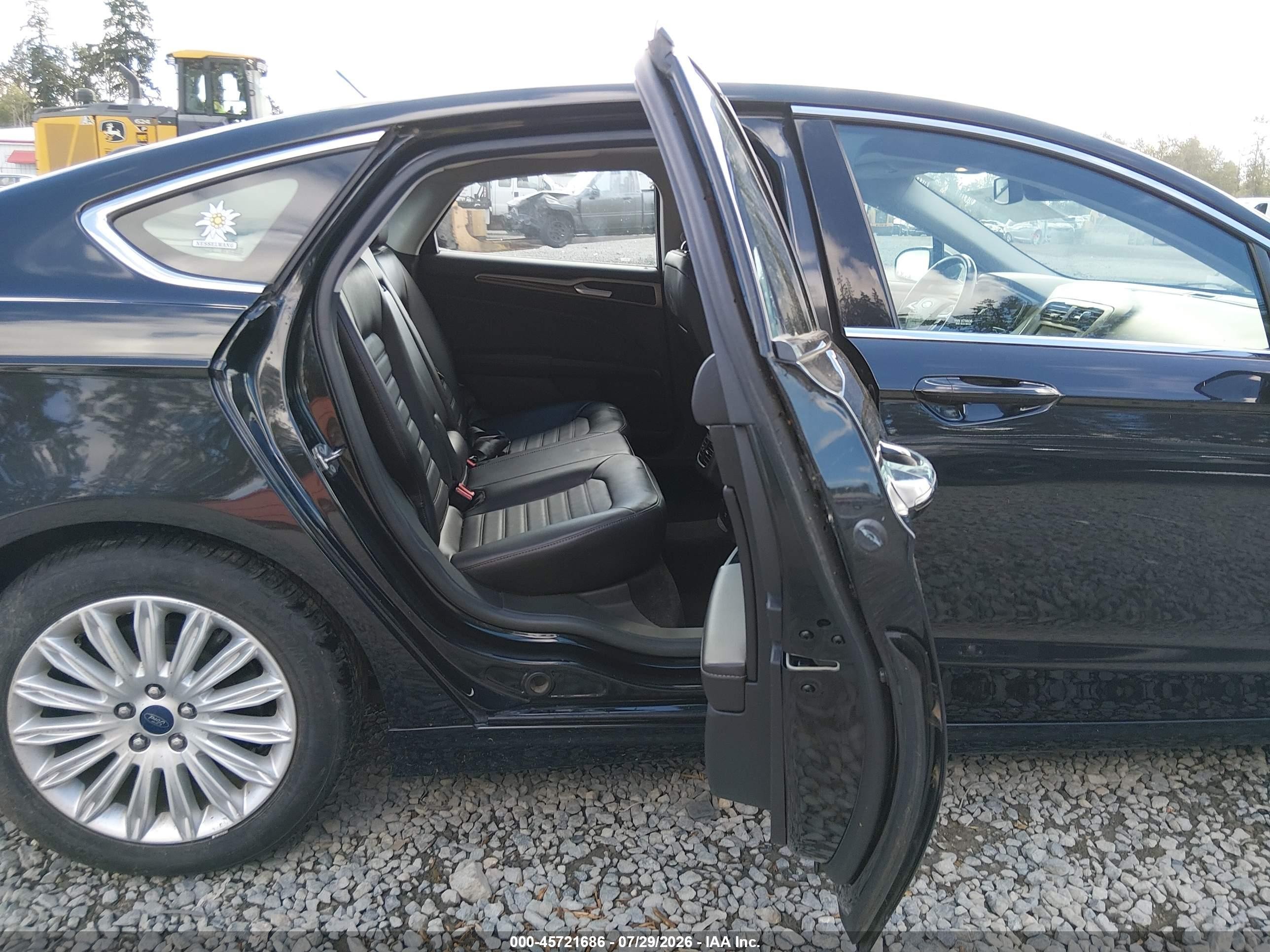 2013 Ford Fusion Energi Se Luxury Black vin: 3FA6P0PU9DR234454