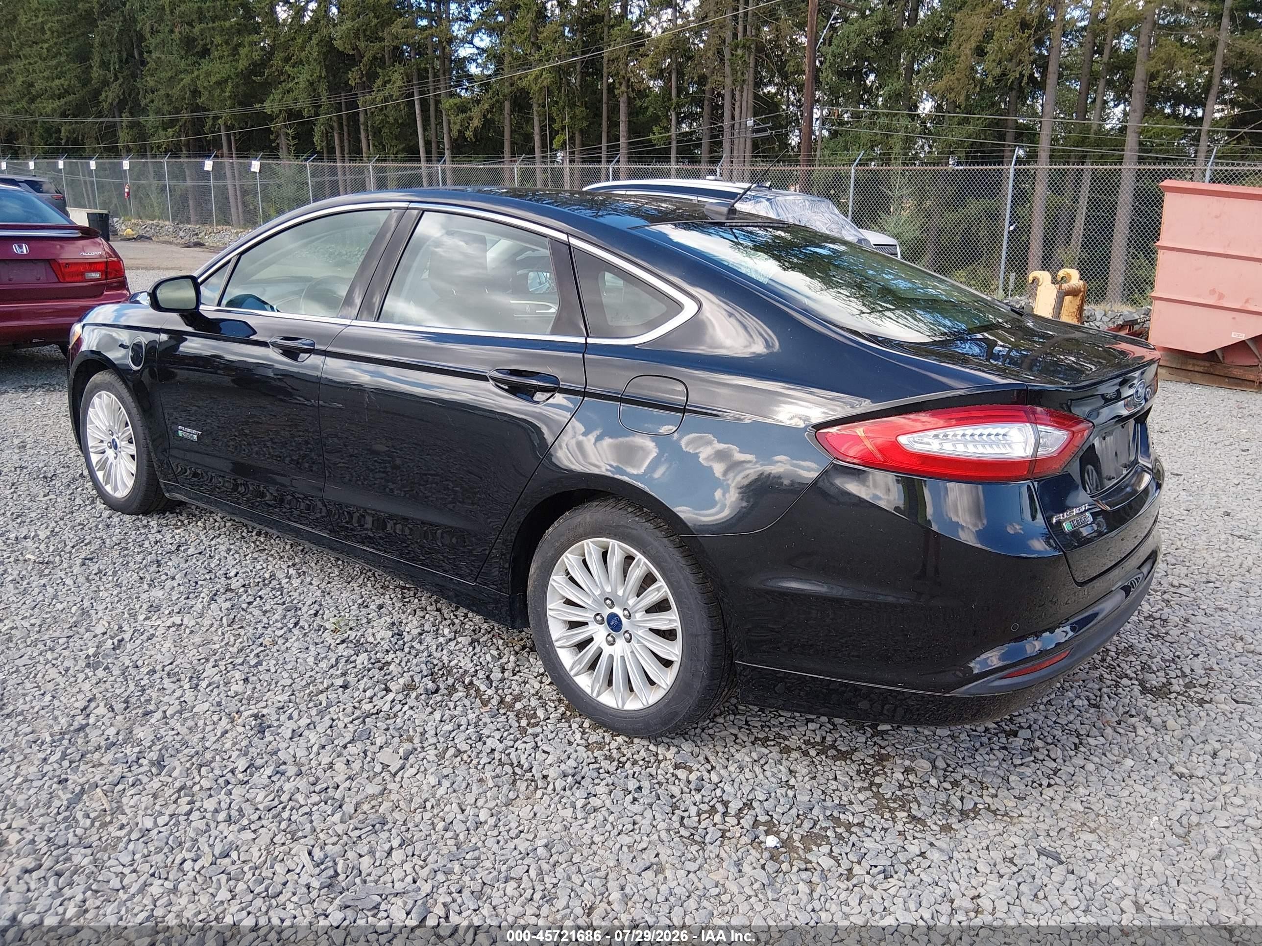2013 Ford Fusion Energi Se Luxury Black vin: 3FA6P0PU9DR234454