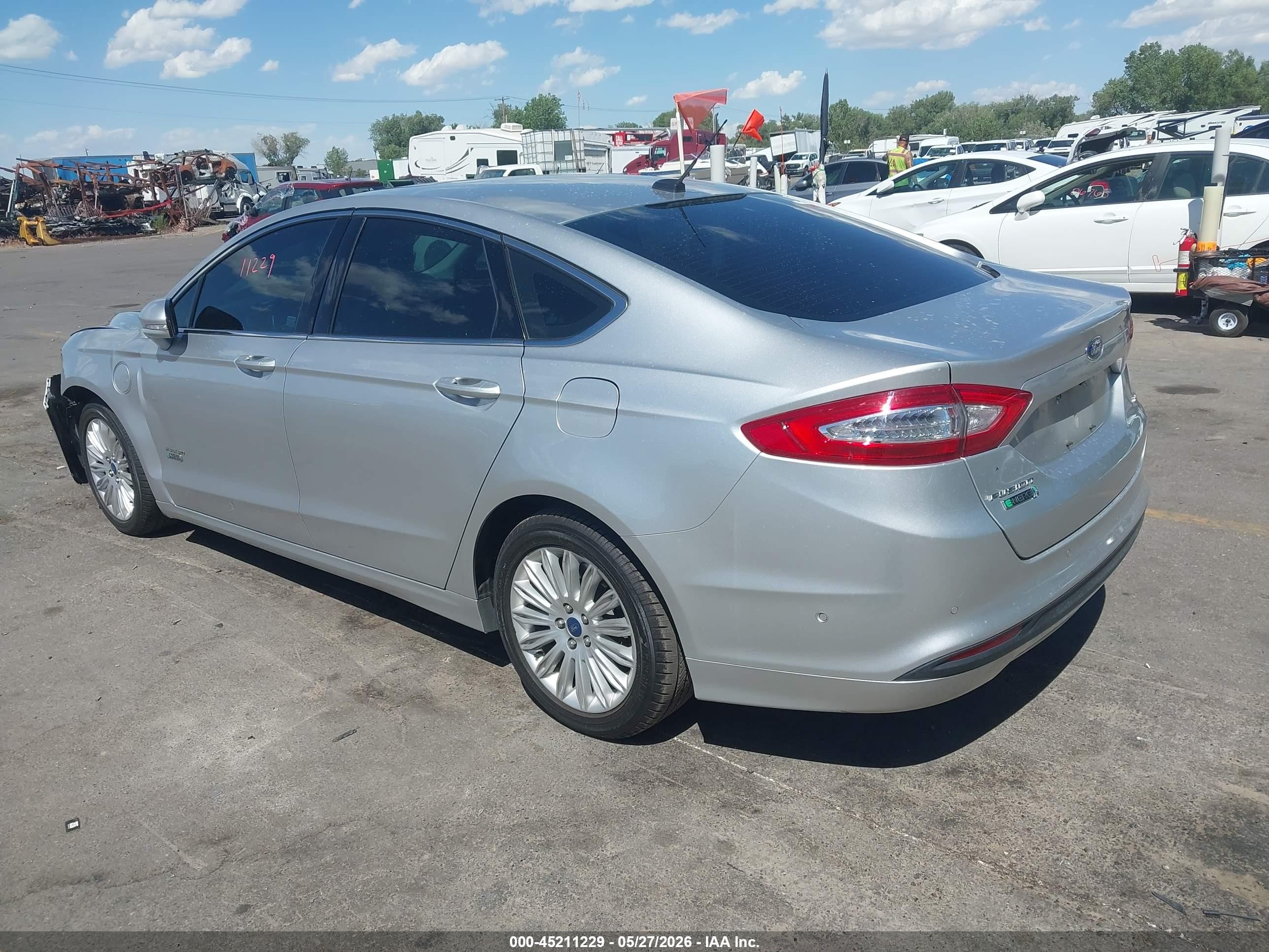 2013 Ford Fusion Energi Se Luxury Silver vin: 3FA6P0PU9DR254297