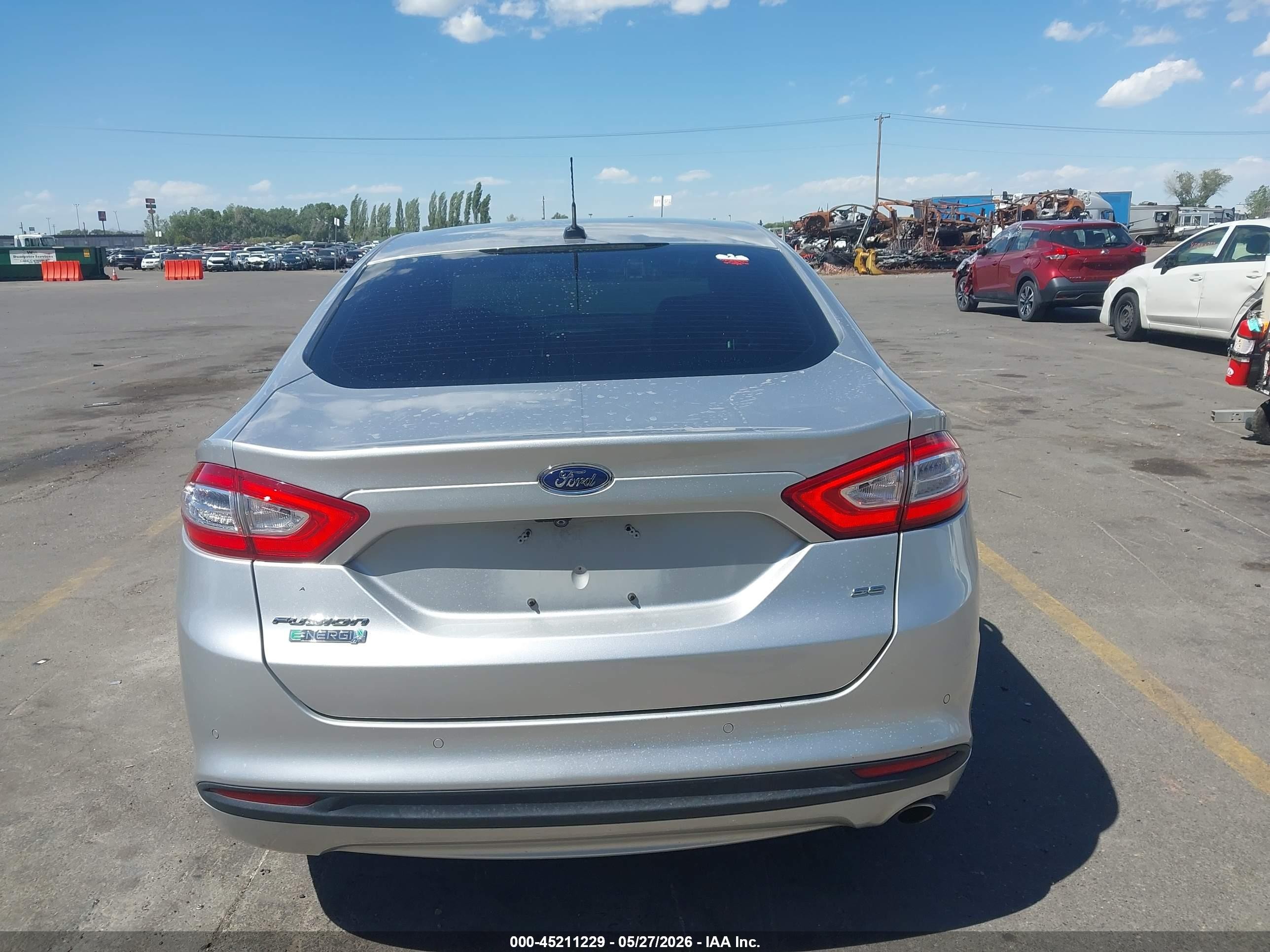 2013 Ford Fusion Energi Se Luxury Silver vin: 3FA6P0PU9DR254297
