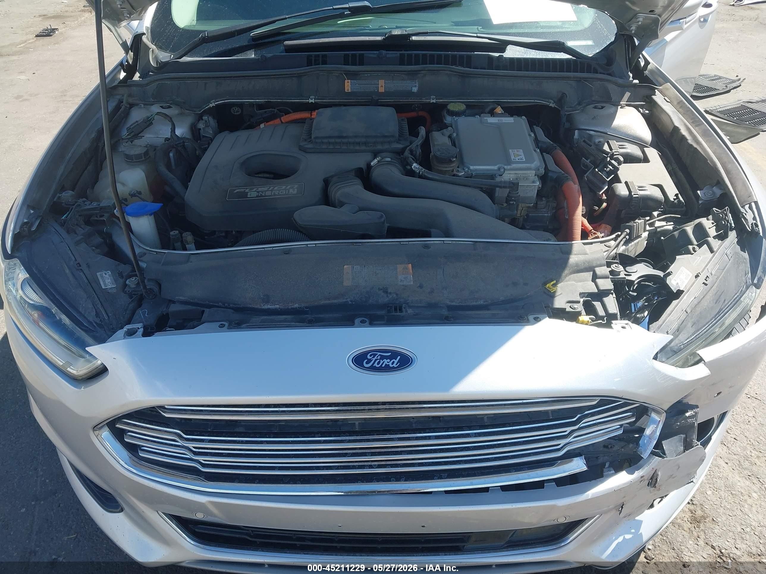 2013 Ford Fusion Energi Se Luxury Silver vin: 3FA6P0PU9DR254297