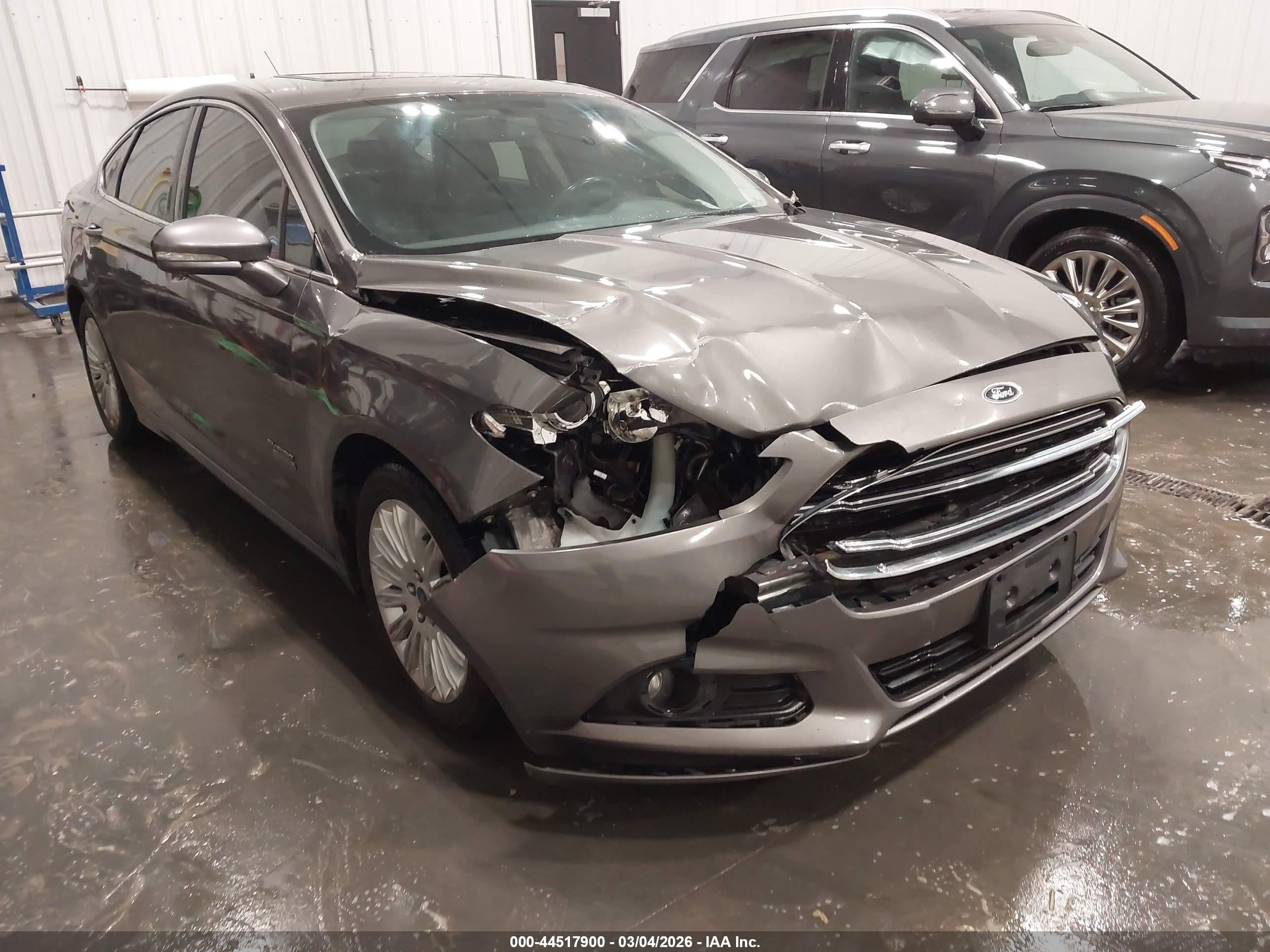 2013 Ford Fusion Energi Se Luxury Gray vin: 3FA6P0PU9DR254719