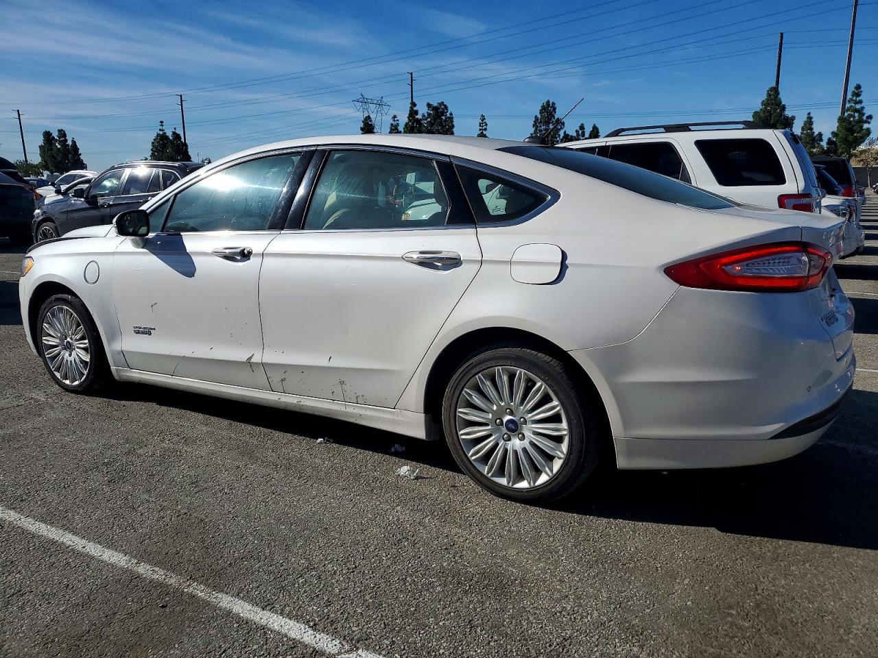 2015 Ford Fusion White vin: 3FA6P0PU9FR264508