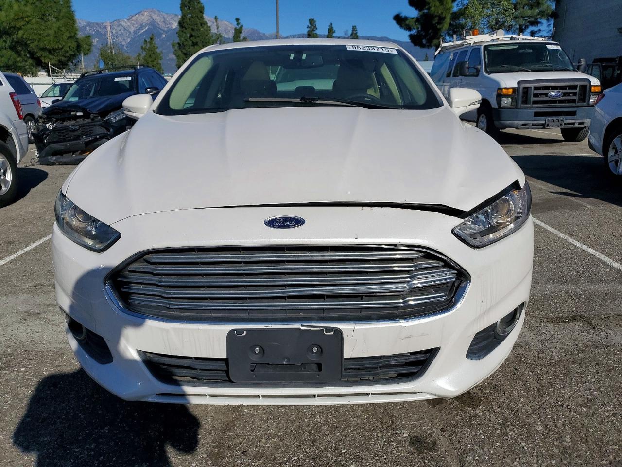 2015 Ford Fusion White vin: 3FA6P0PU9FR264508