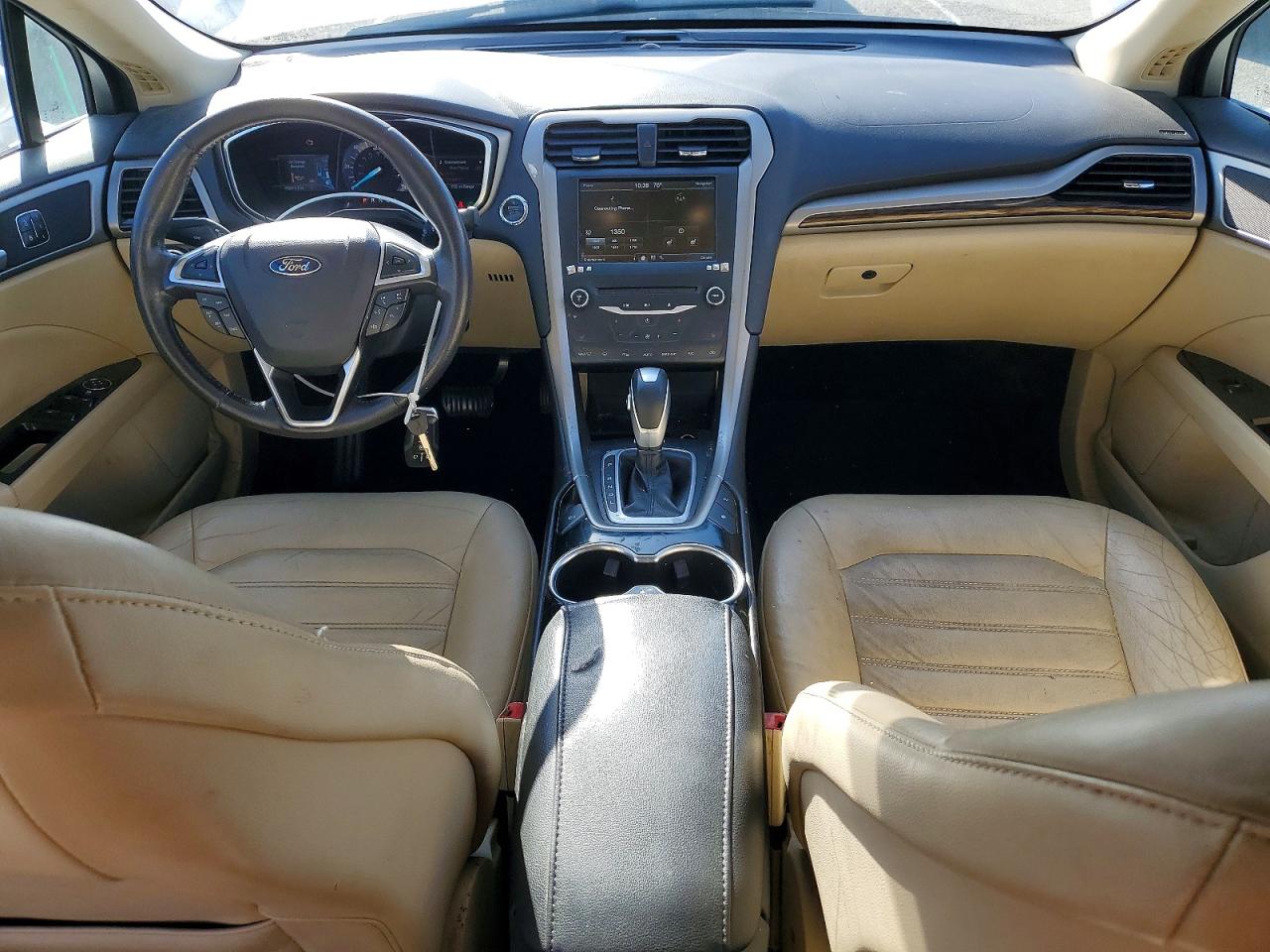 2015 Ford Fusion White vin: 3FA6P0PU9FR264508