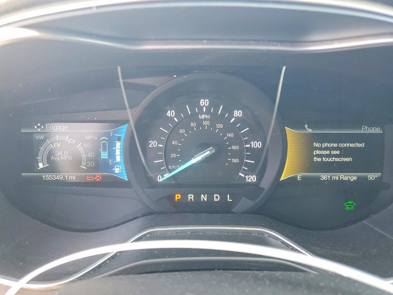 2015 Ford Fusion Se Phev White vin: 3FA6P0PU9FR280983