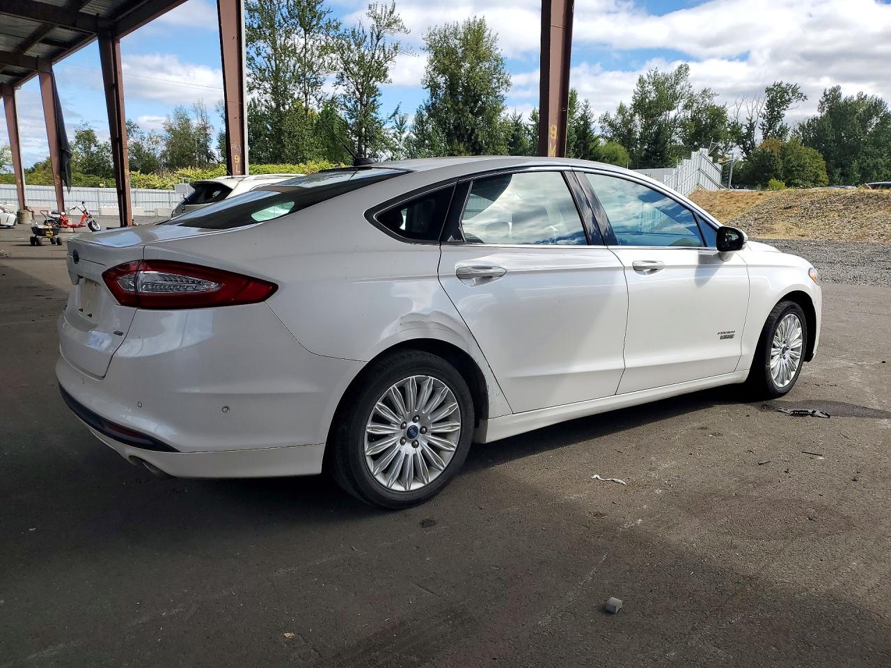 2013 Ford Fusion Se Phev White vin: 3FA6P0PUXDR254762