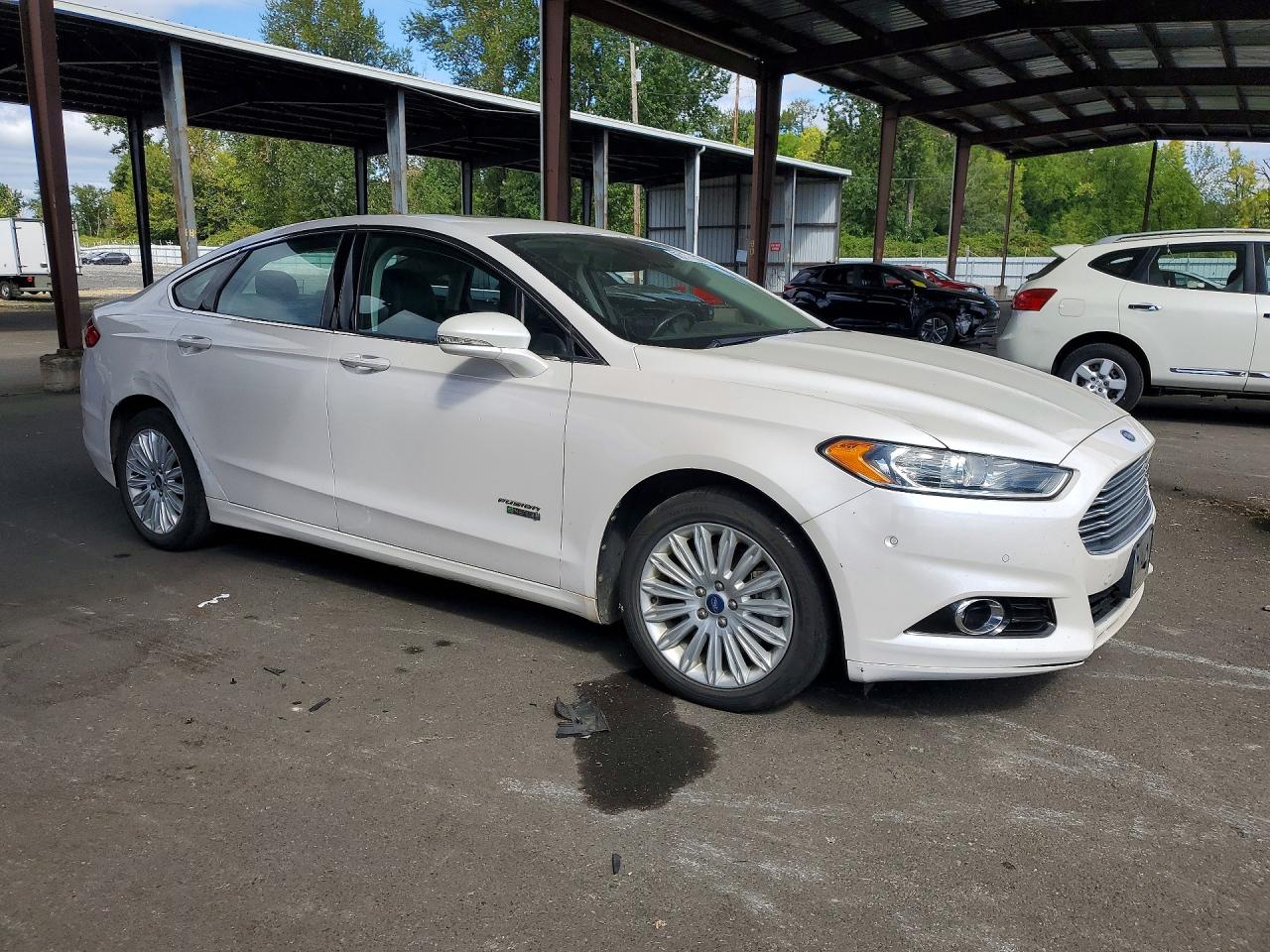 2013 Ford Fusion Se Phev White vin: 3FA6P0PUXDR254762