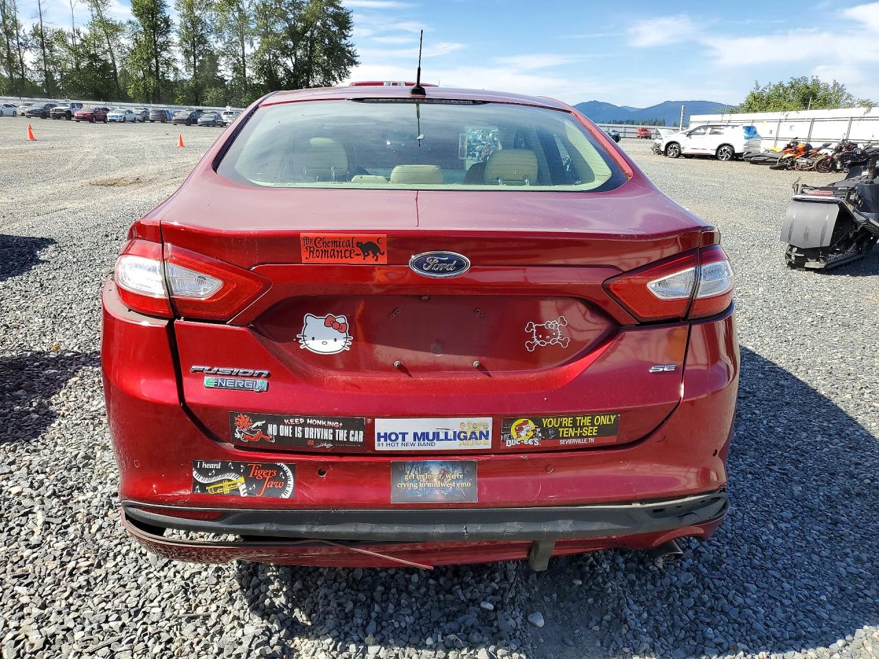 2013 Ford Fusion Se Phev Red vin: 3FA6P0PUXDR282464