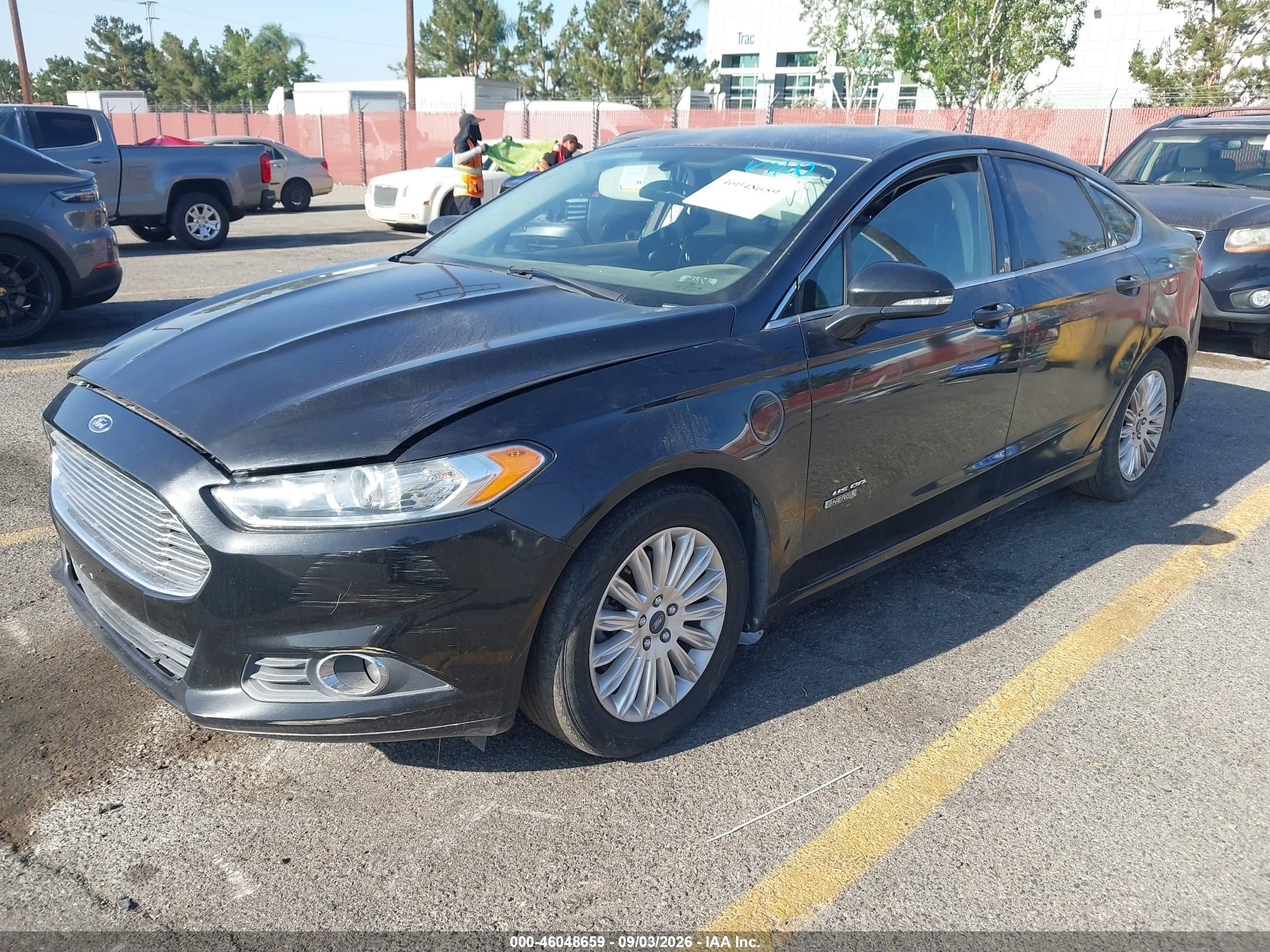 2014 Ford Fusion Energi Se Luxury Black vin: 3FA6P0PUXER220161