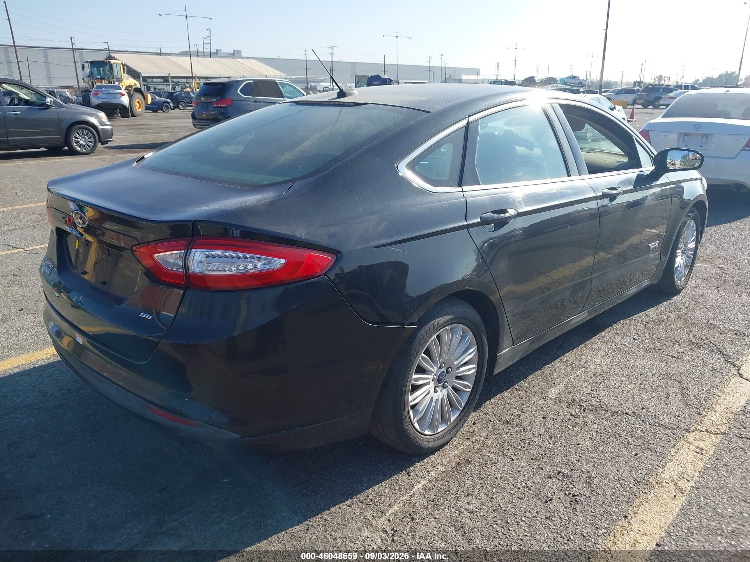 2014 Ford Fusion Energi Se Luxury Black vin: 3FA6P0PUXER220161